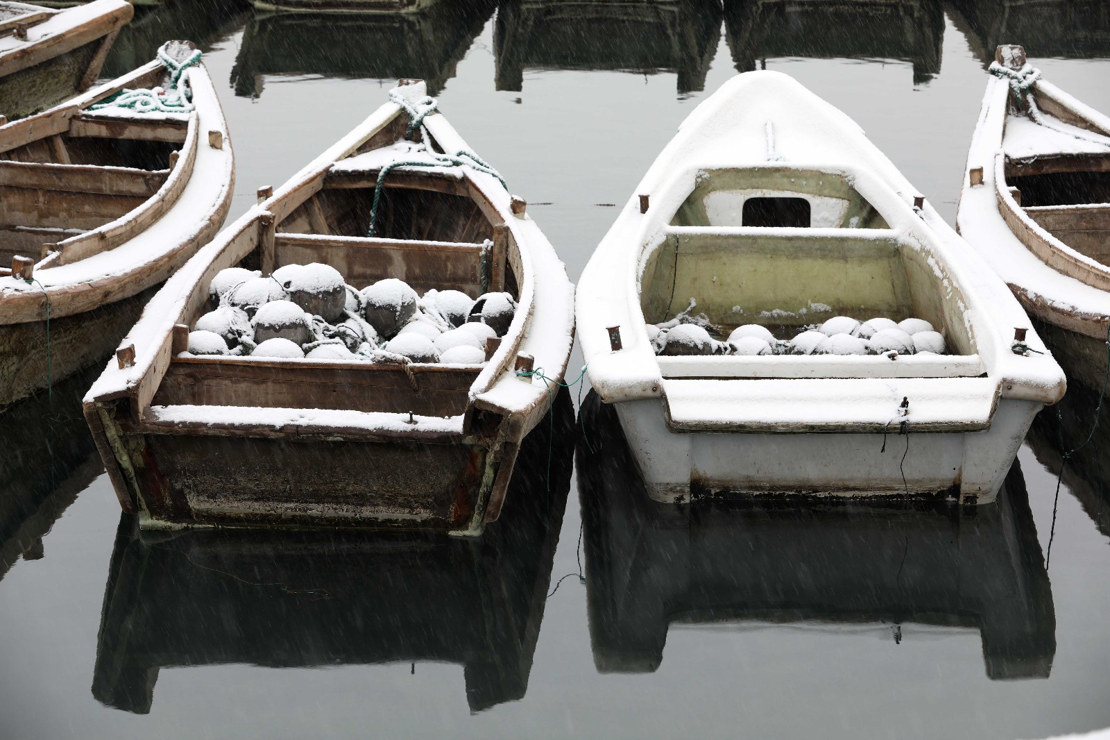 雪映船影迎"雨水"