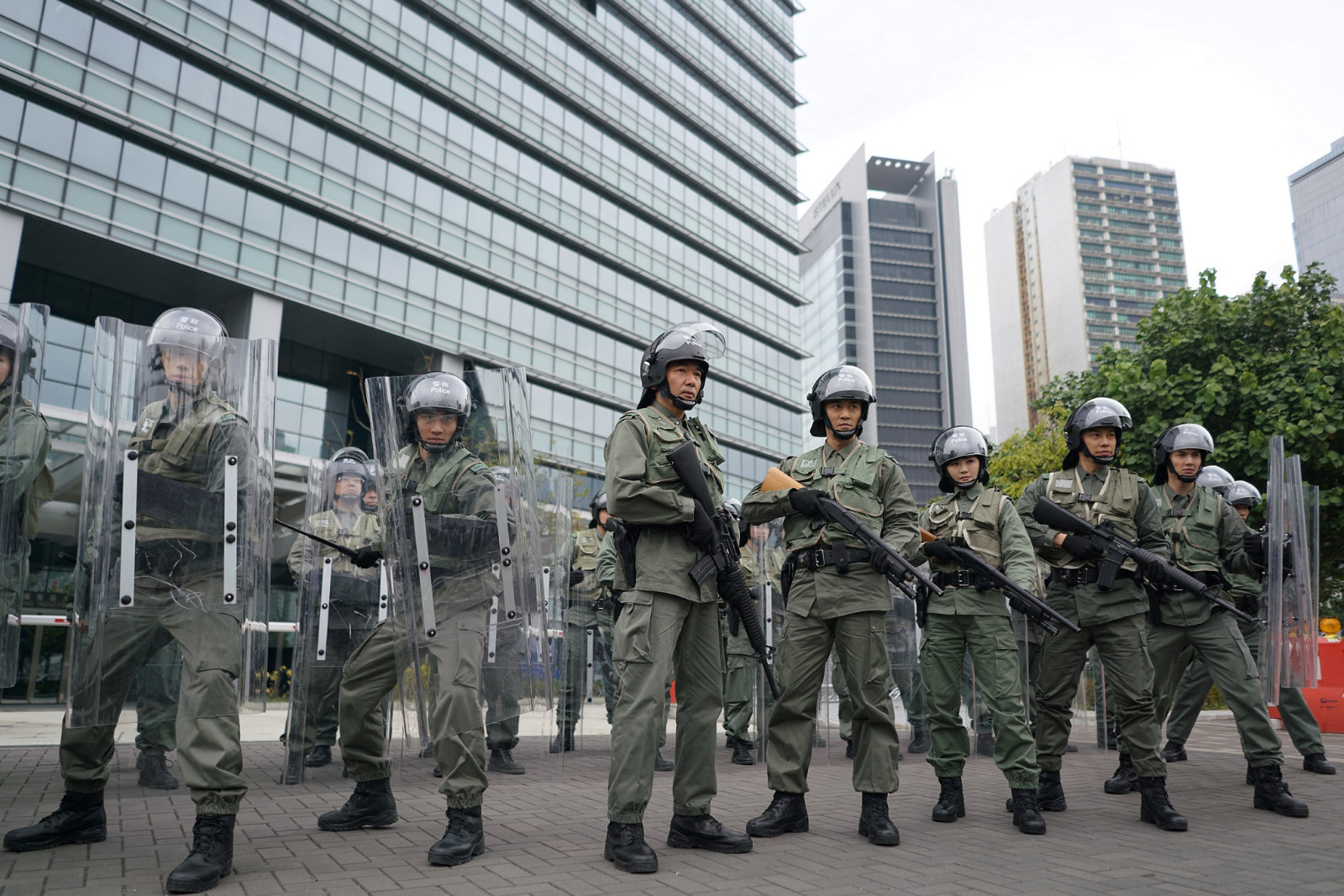 香港机动部队与冲锋队图片