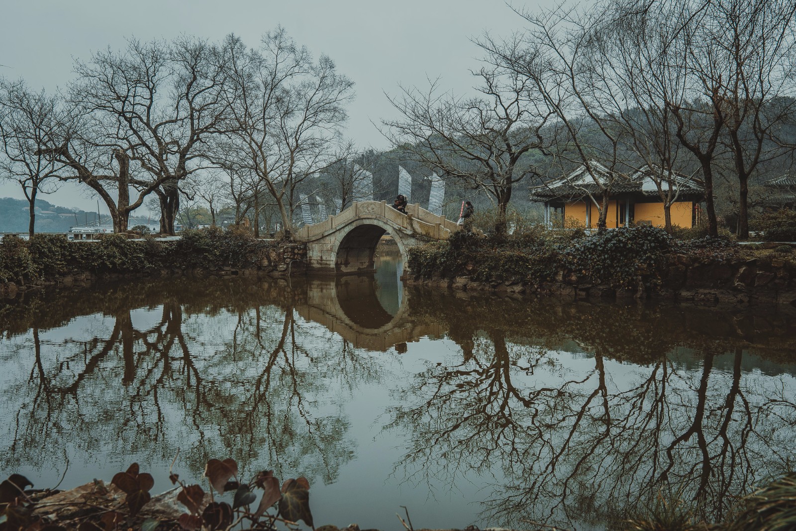 冬天里的无锡太湖鼋头渚美成一首淡淡的诗