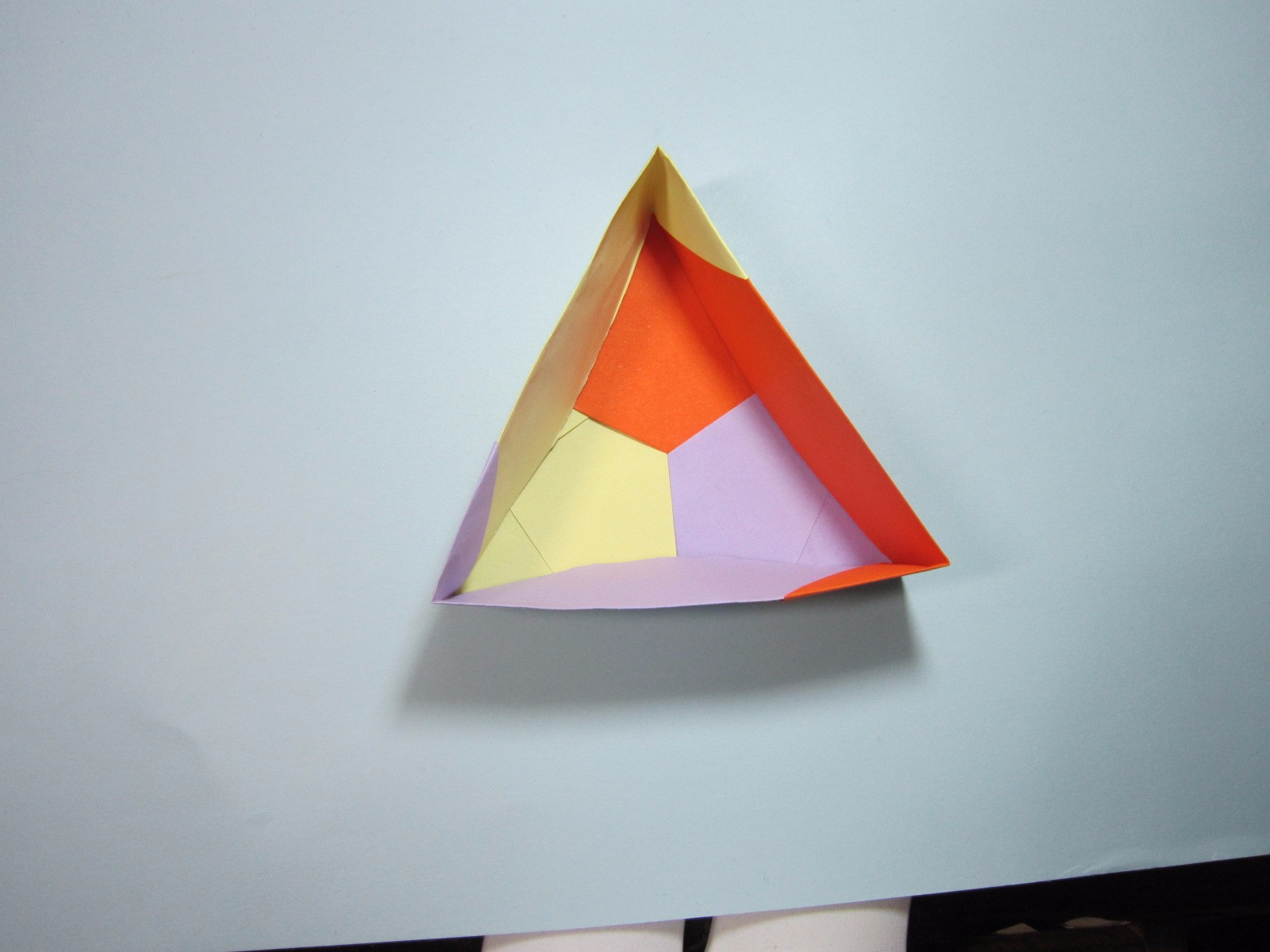 手工折纸盒子如何折三角形收纳盒步骤图解