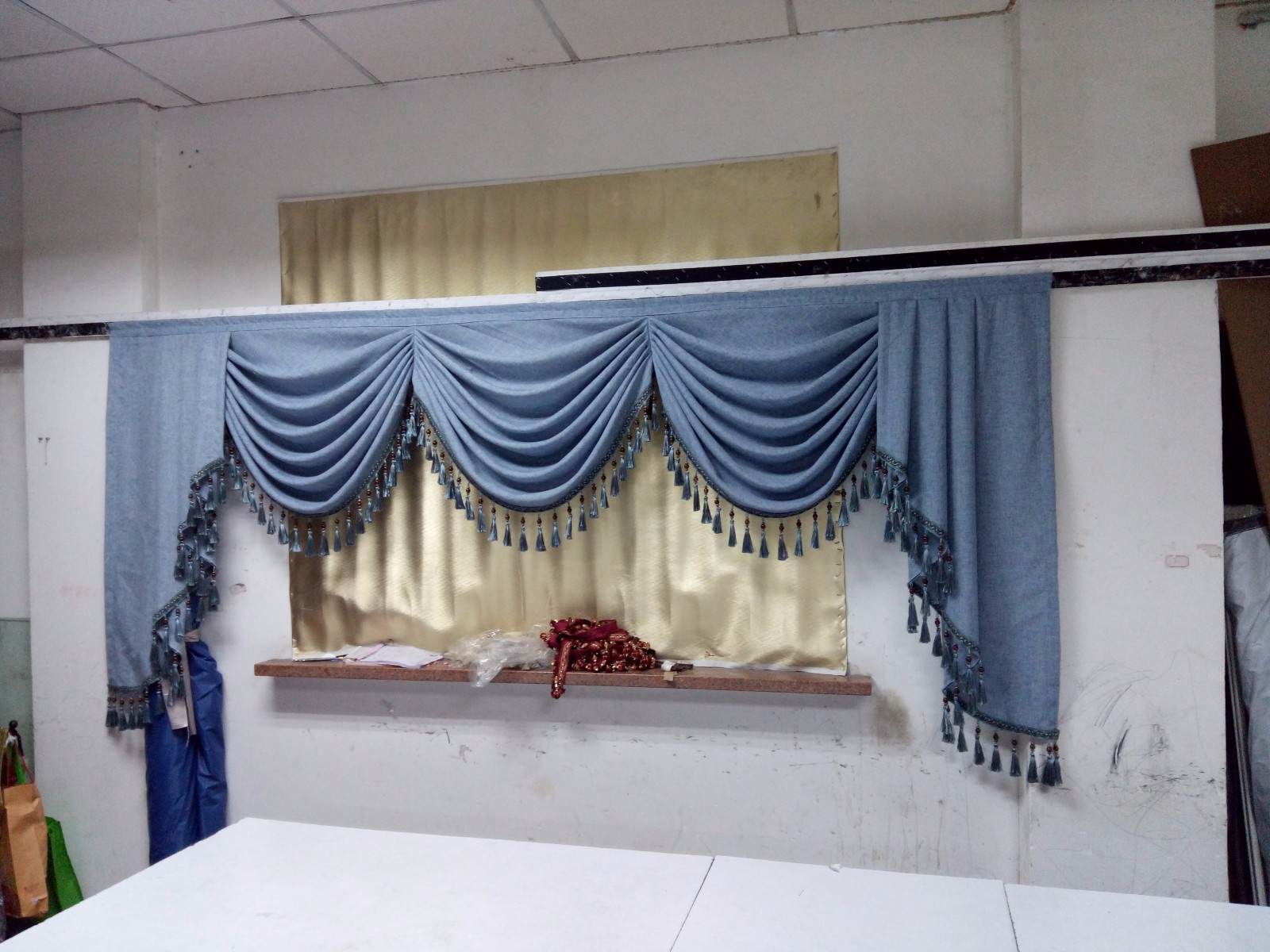 窗帘的水波帘头,没有它窗帘失色