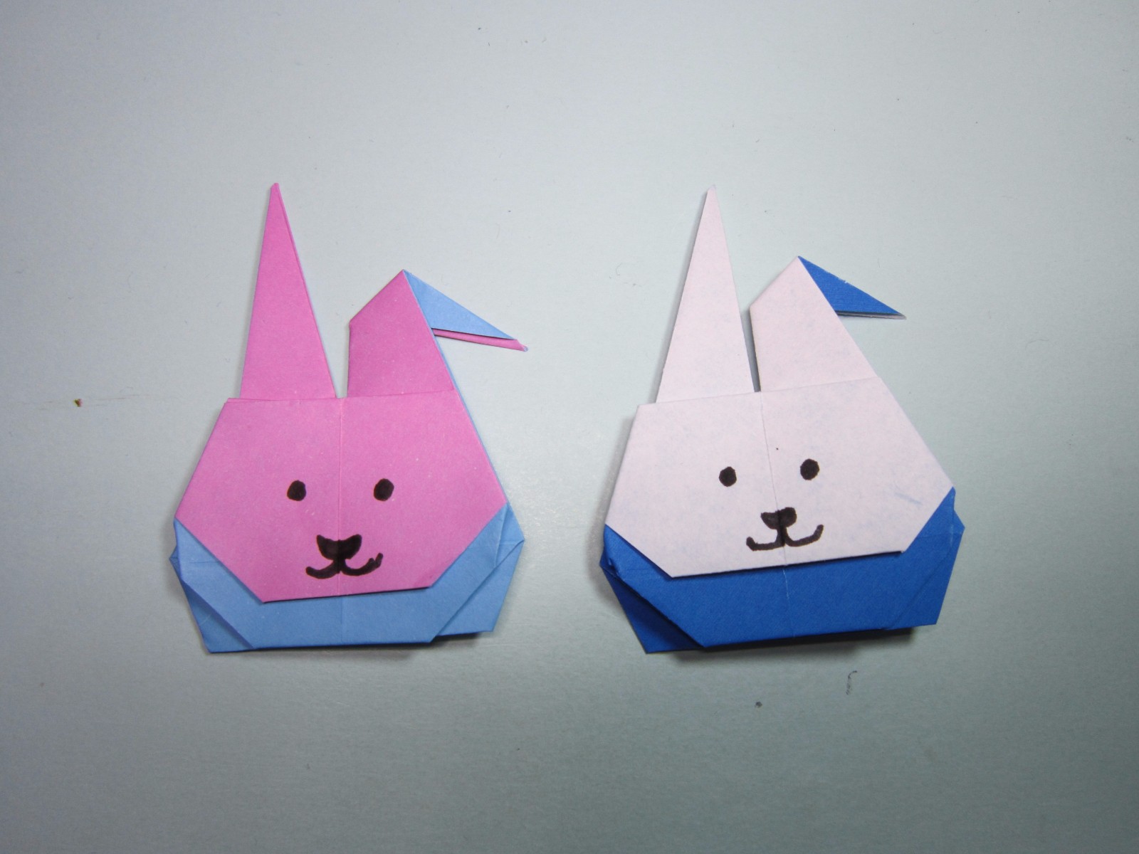 折纸的白叔折兔子图片