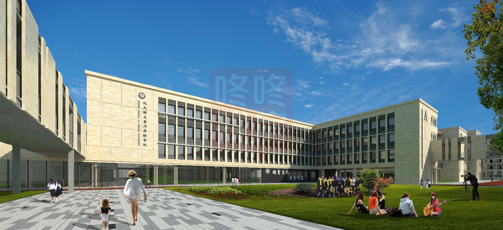 学校外立面效果图【社区】泰丰牧马湖拥有包括沁湖,隐湖,悦湖三大湖区
