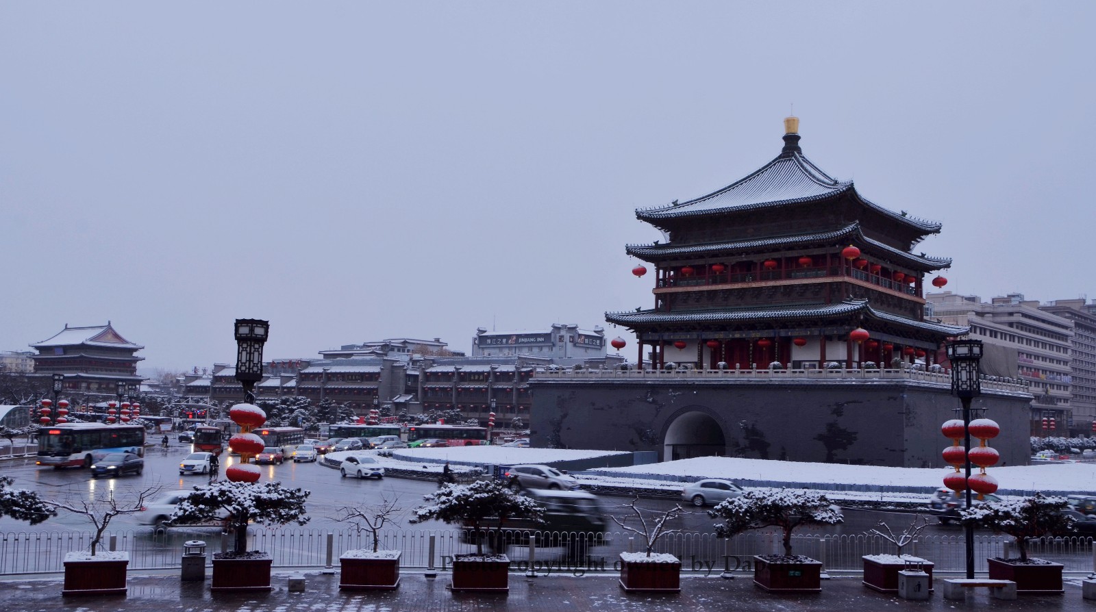 雪景|小寨|钟楼_新浪新闻