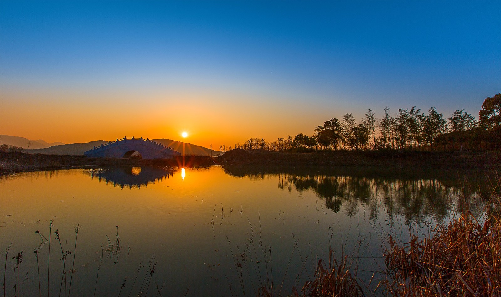 宜兴太华镇,云湖的落日美到窒息