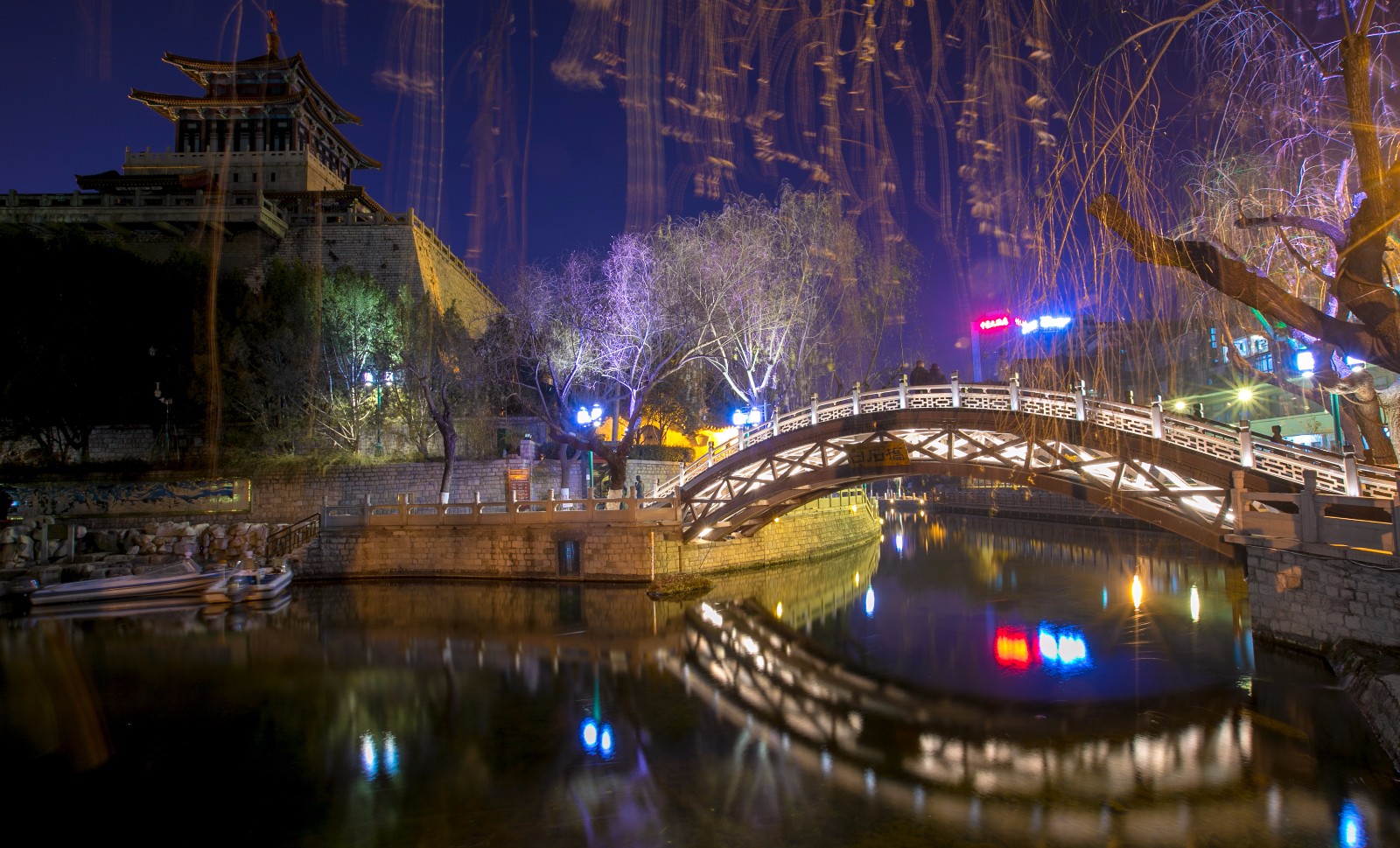 济南“一湖一环”亮灯工程——环城公园夜景|夜景|环城公园|济南_新浪新闻