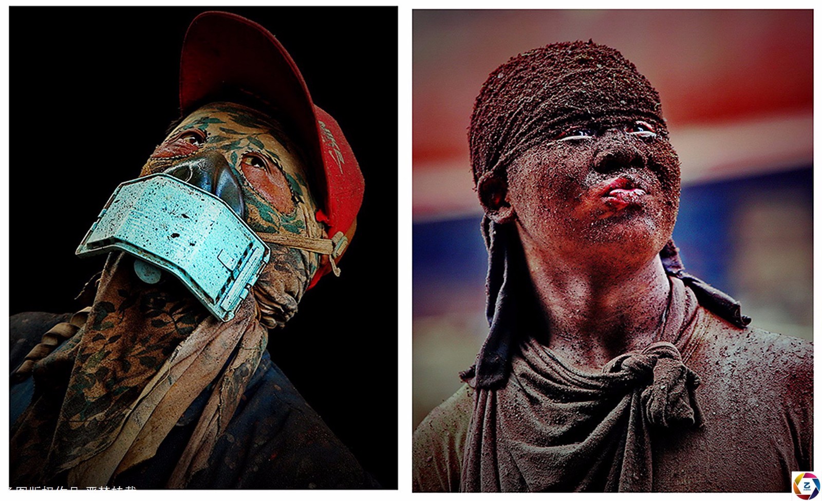 民工兄弟与粉尘为伍满身灰尘孩子看到都不敢认