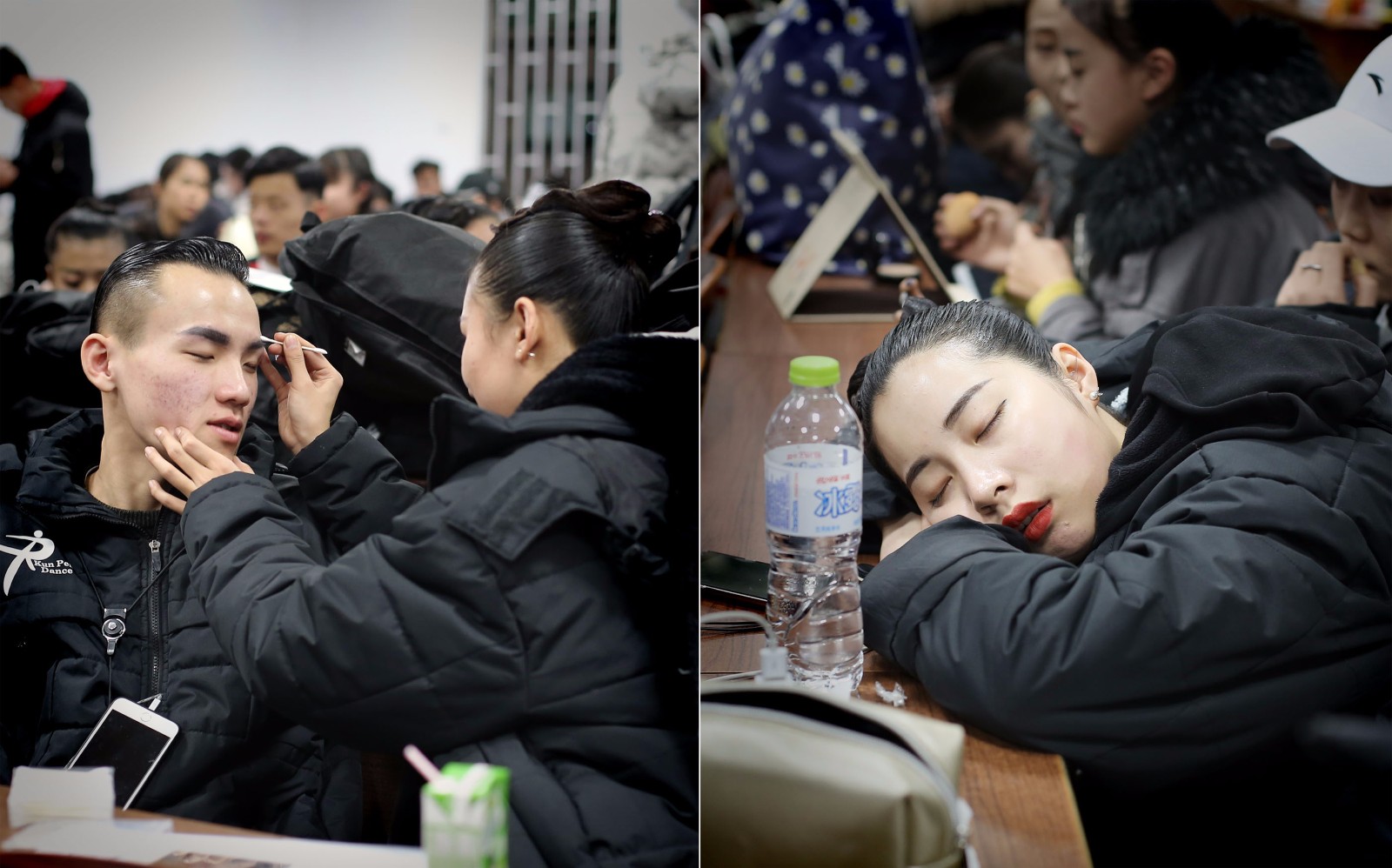 艺考大幕拉开俊男美女云集,有人奔波太累进考场前熟睡_新浪看点_手机