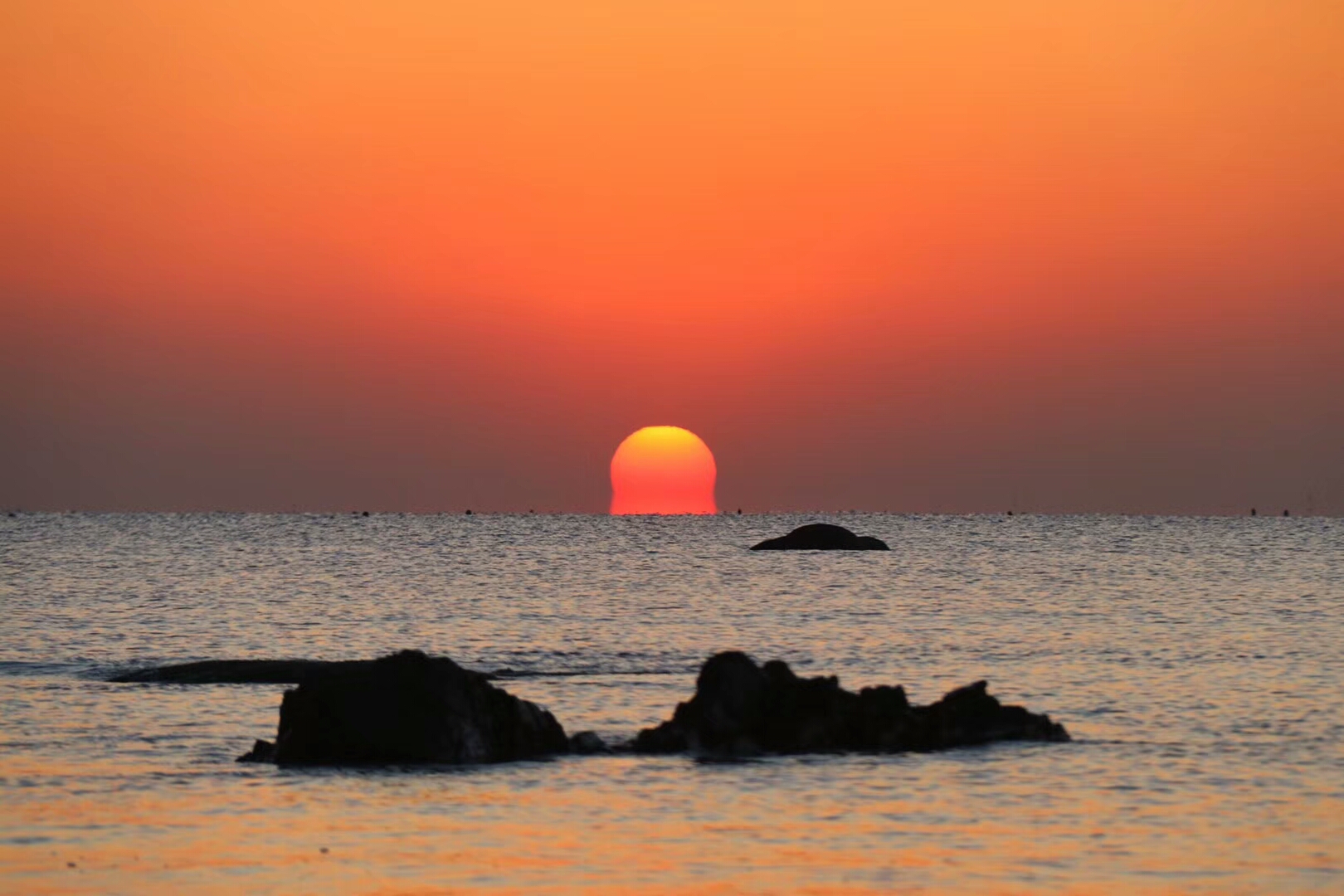 日照太公岛上旭日东升|日照|太公|孙建国|摄影_新浪新闻