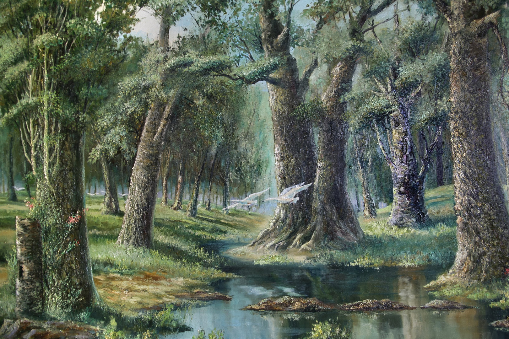 情注森林的油画名家侯占瑞