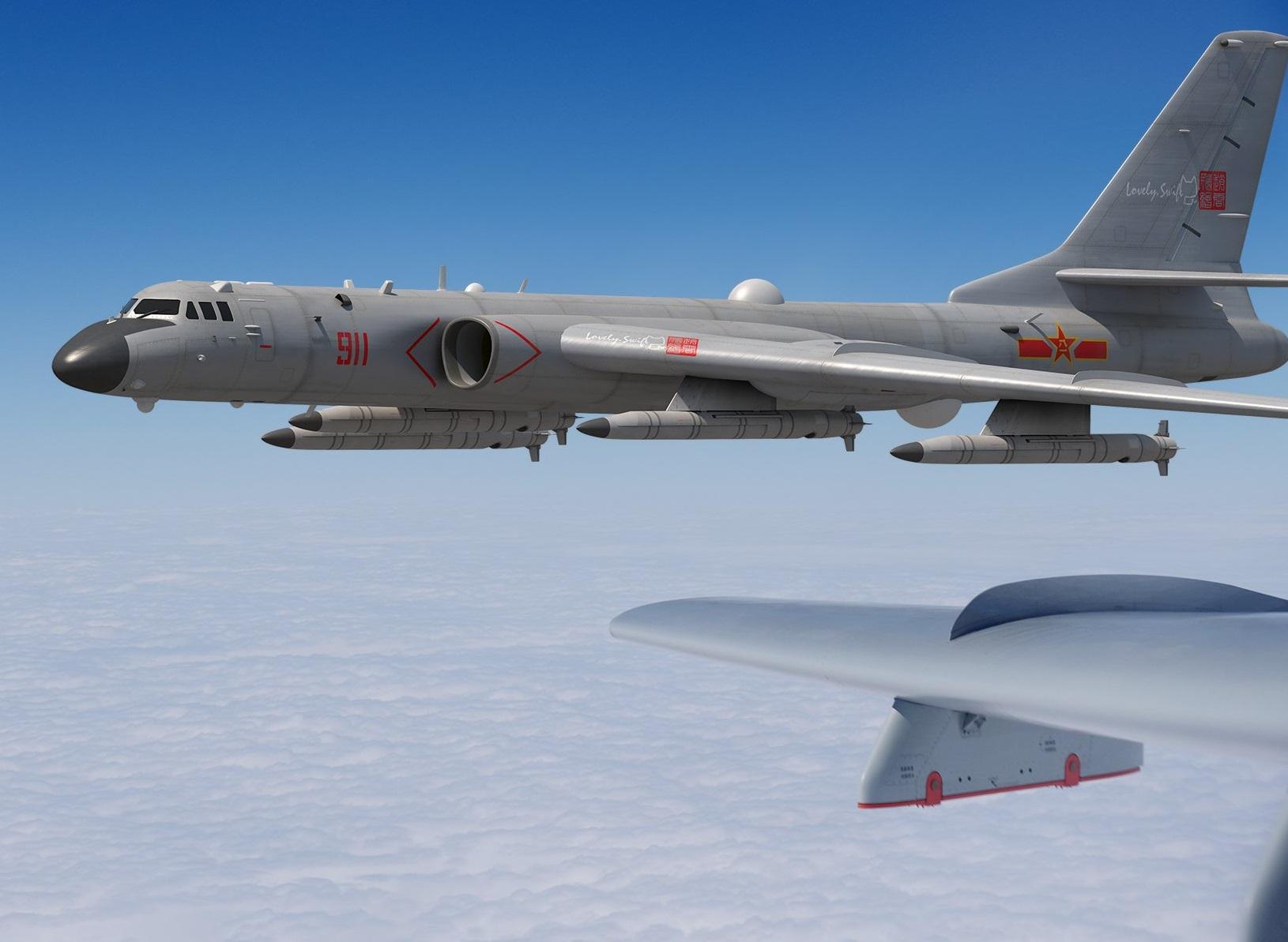 "(轰6k"可携带至少4枚鹰击-18反舰导弹)而海基的打击平台则有现役的"