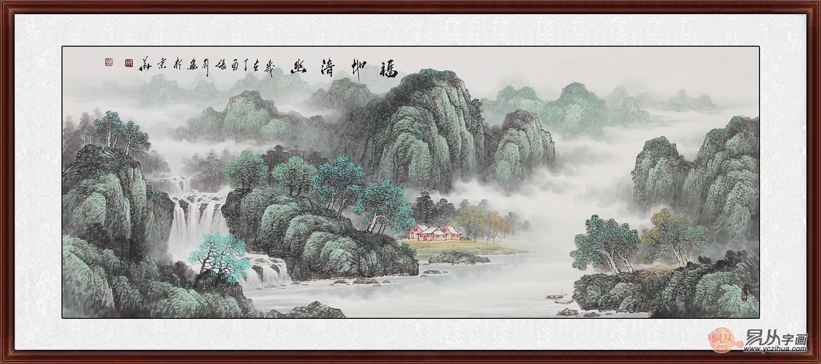 客厅里挂什么类型的字画?名家山水画尽显高雅品味!
