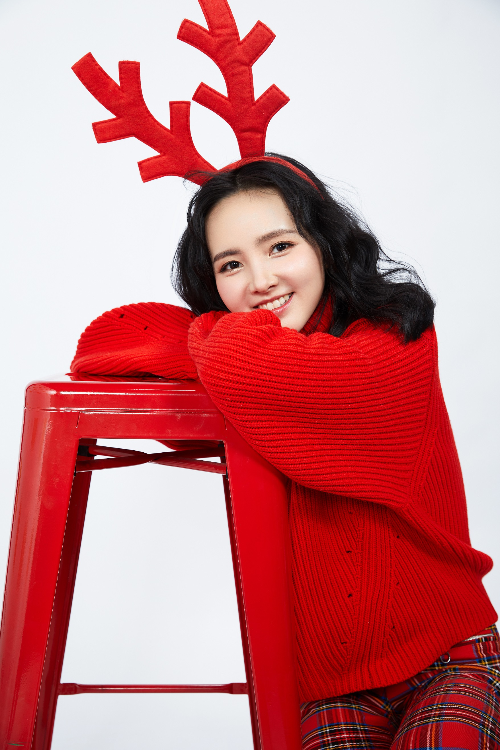 程小蒙圣诞大片甜美俏皮宛如圣诞精灵