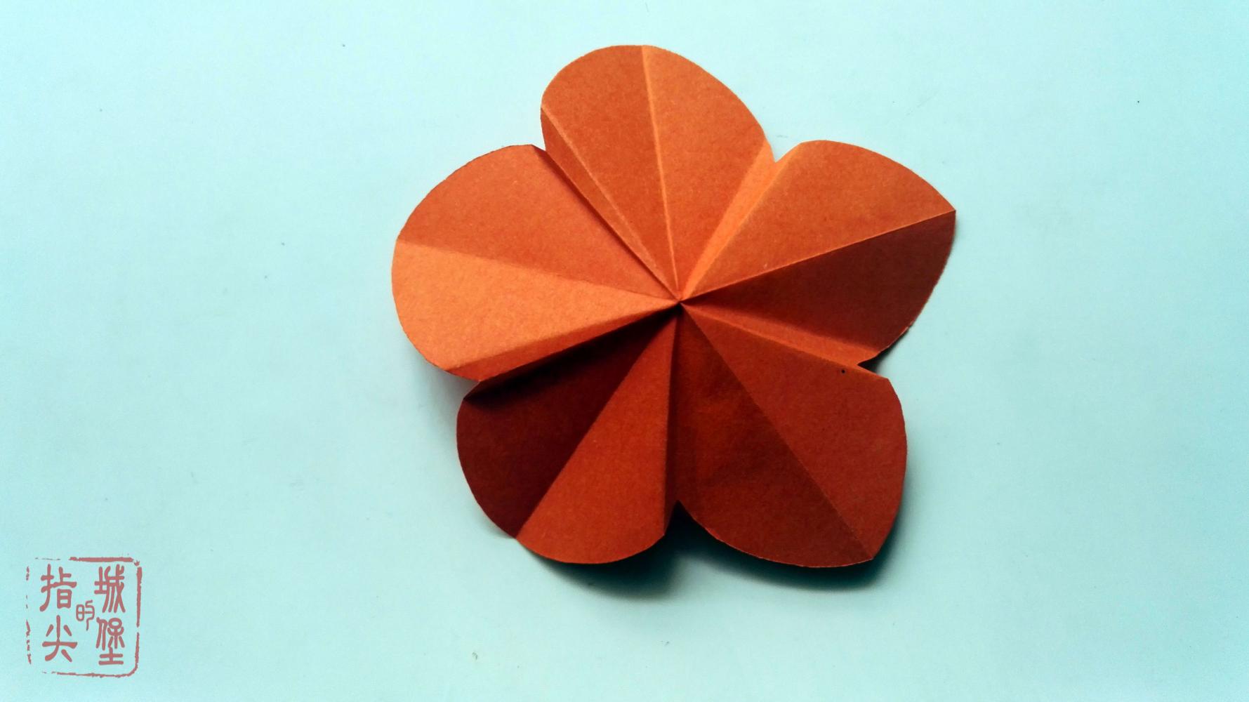简单的折纸五瓣花幼儿园小朋友喜欢的折纸小花