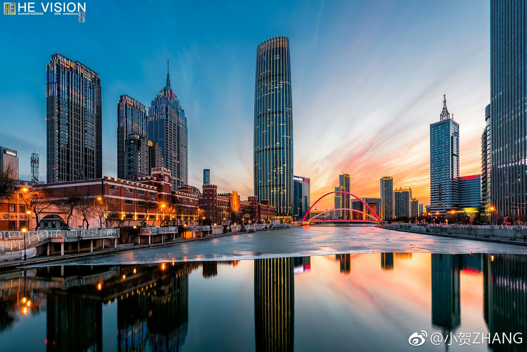 冬季的津城,像一个冰美人,光影变幻之中,变得灵动而柔情