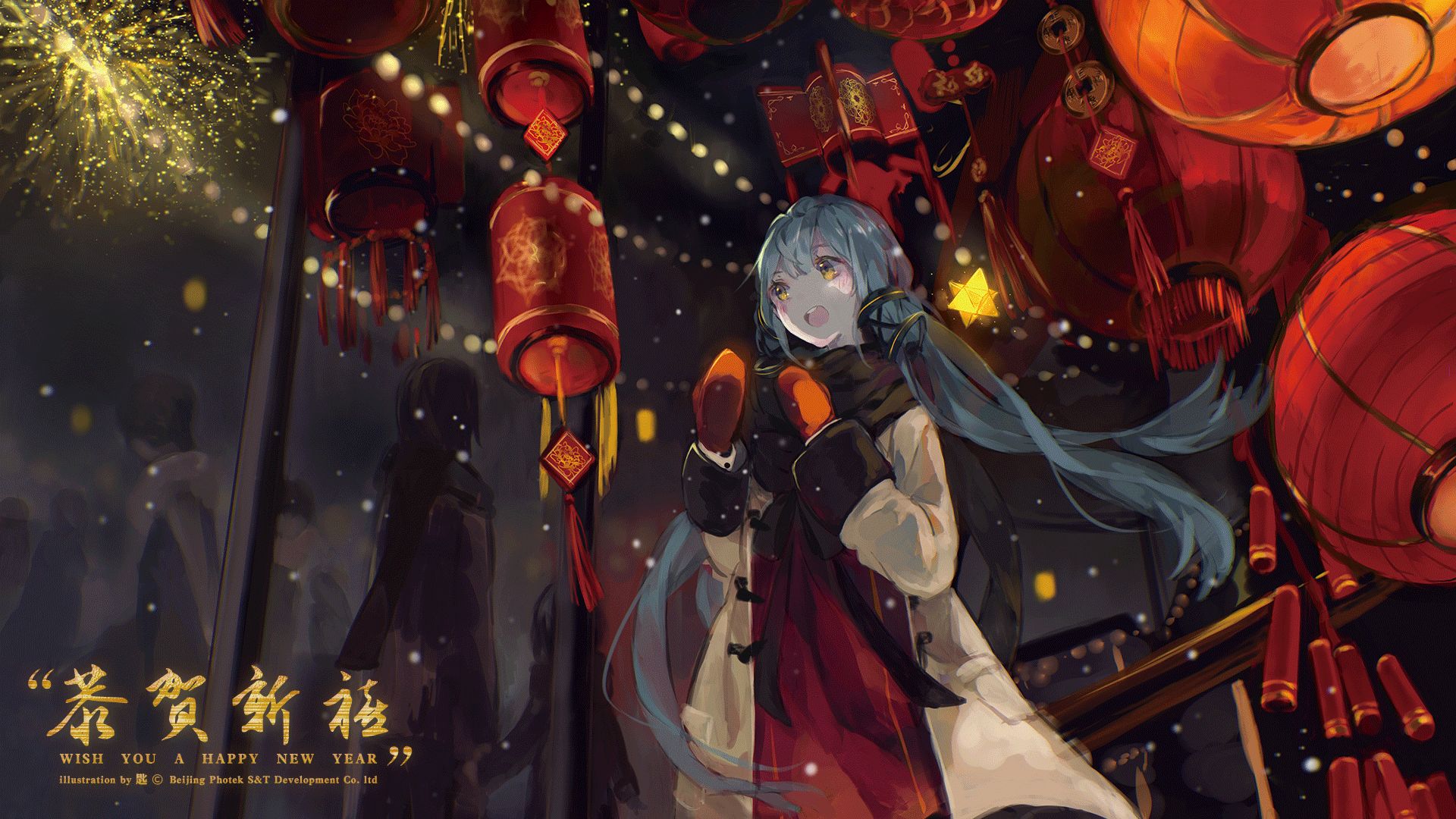 6张年味十足的初音殿下,是时候换一波能沾福气的壁纸过年了