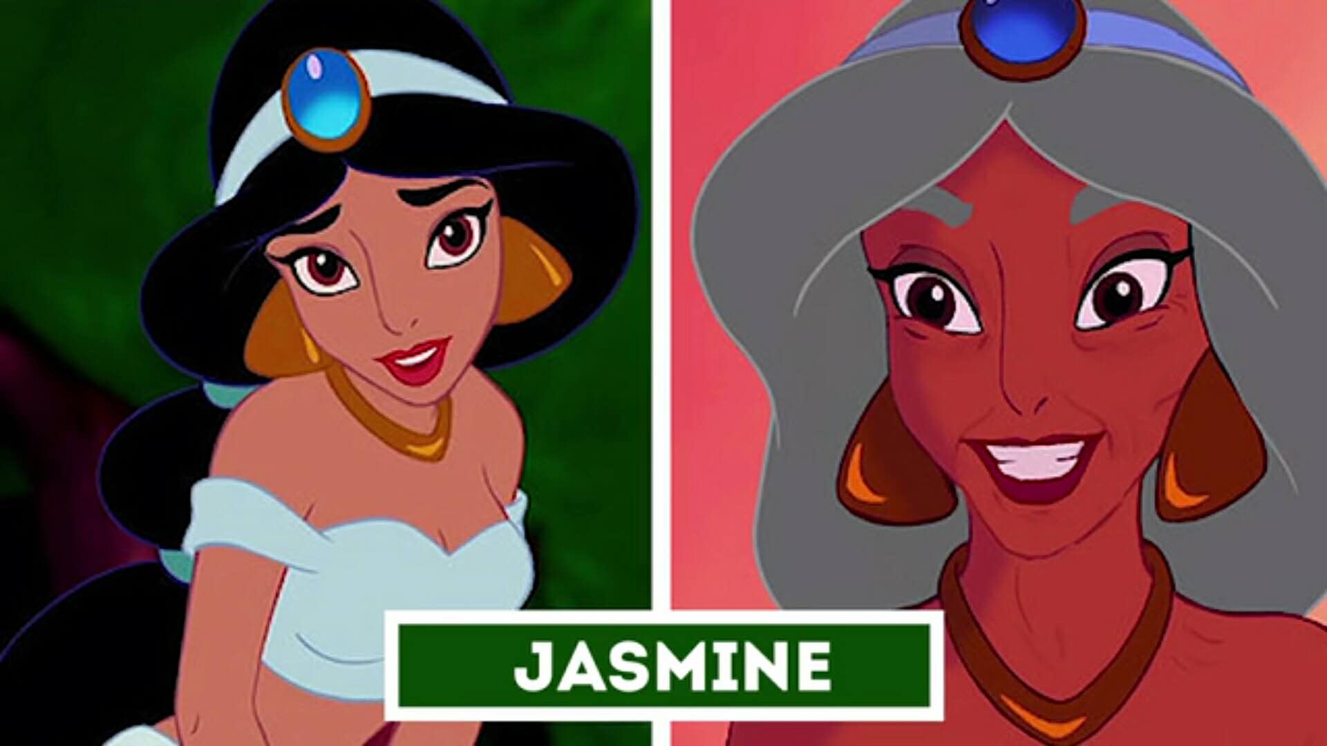 当迪士尼公主都变老,花木兰变刻薄老太,贝儿最美!