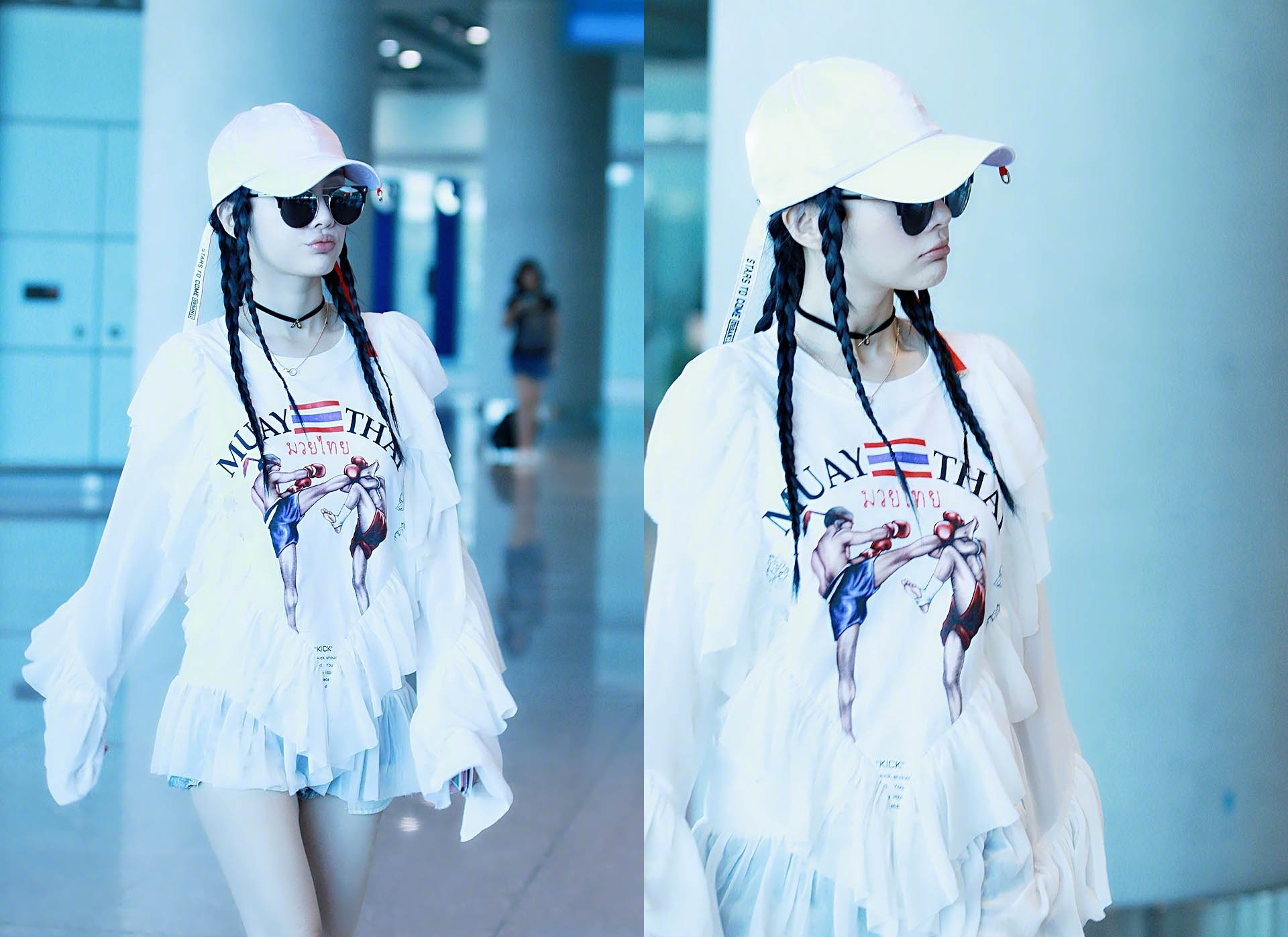 36岁李小璐和33岁郭碧婷同样梳满头小辫子装嫩最后却被她打脸