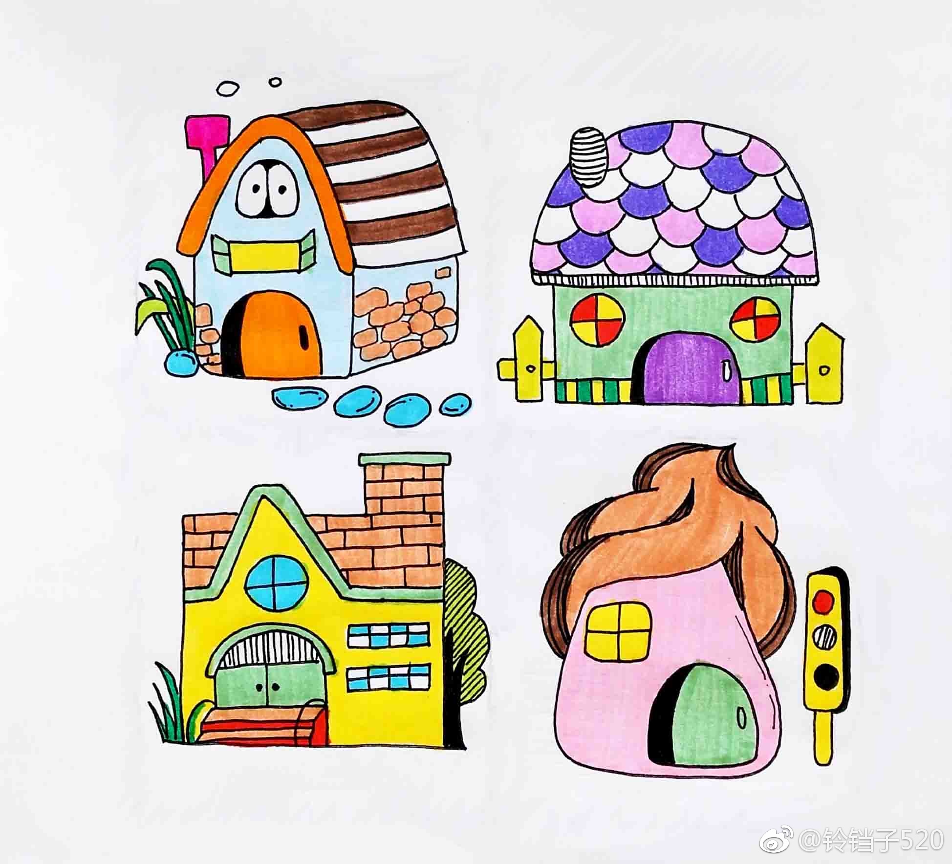 手帐简笔画第三弹梦想小屋作者