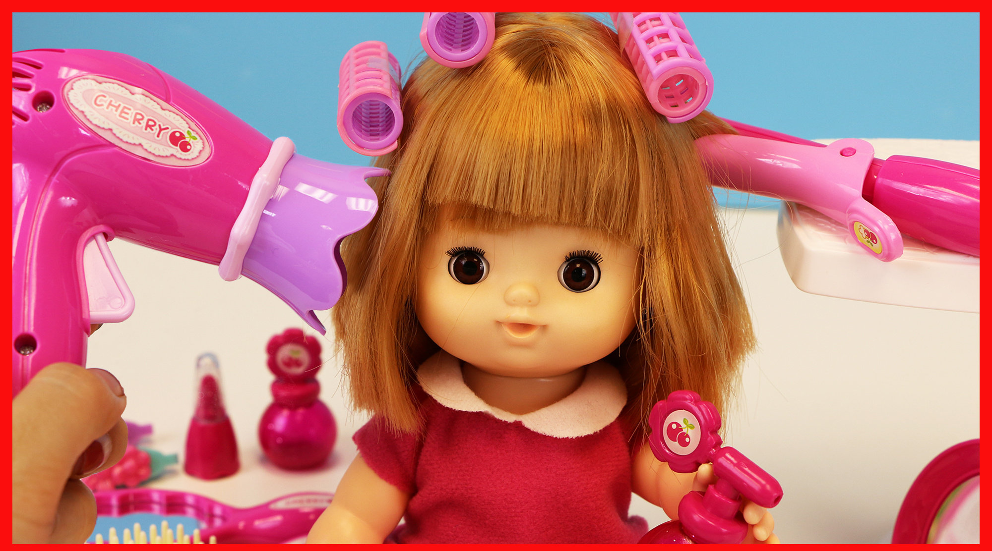 可爱好玩的洋娃娃剪头发的美发玩具过家家 宝宝 儿童 玩具 洋娃娃 
