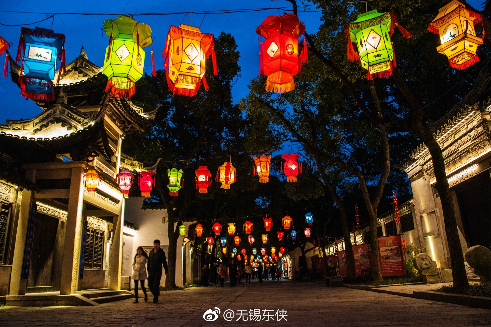 无锡惠山古镇夜景图片