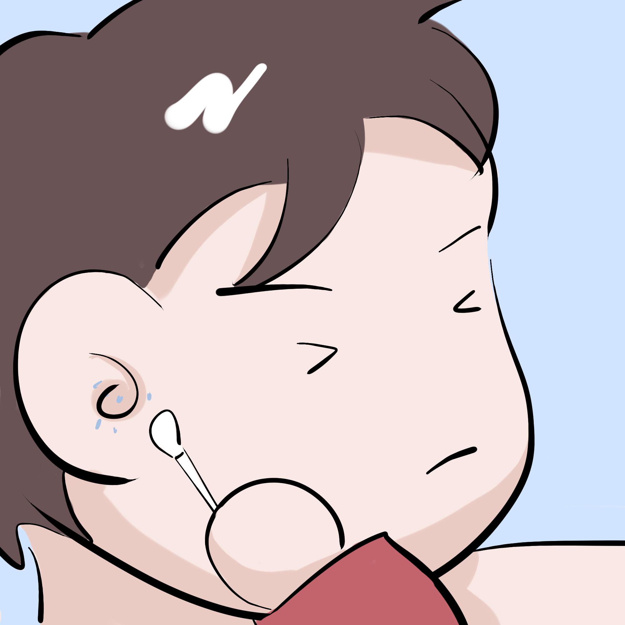 宝宝耳朵里面有耳屎是很正常,耳屎多了宝宝会觉得痒痒,就用手去抓