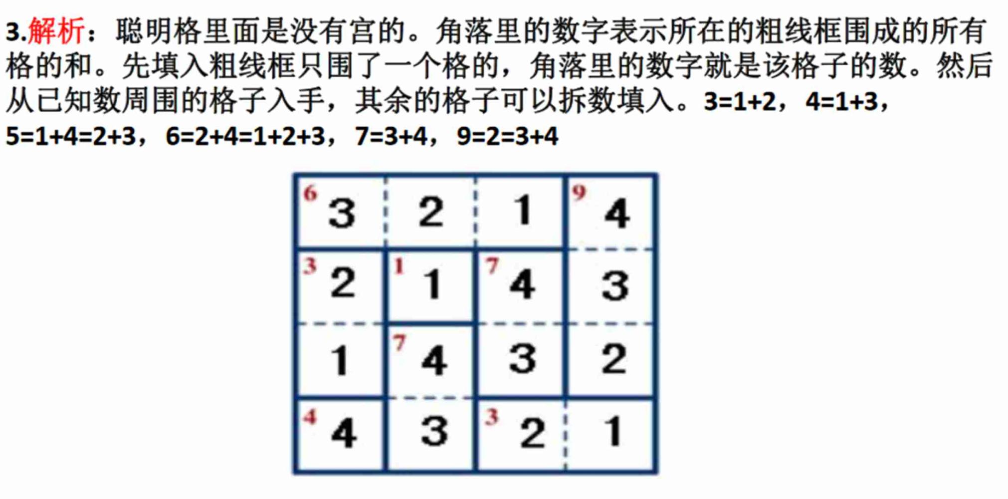 一年级简单数独题, 平时数学成绩好的小朋友可以试做一下!!