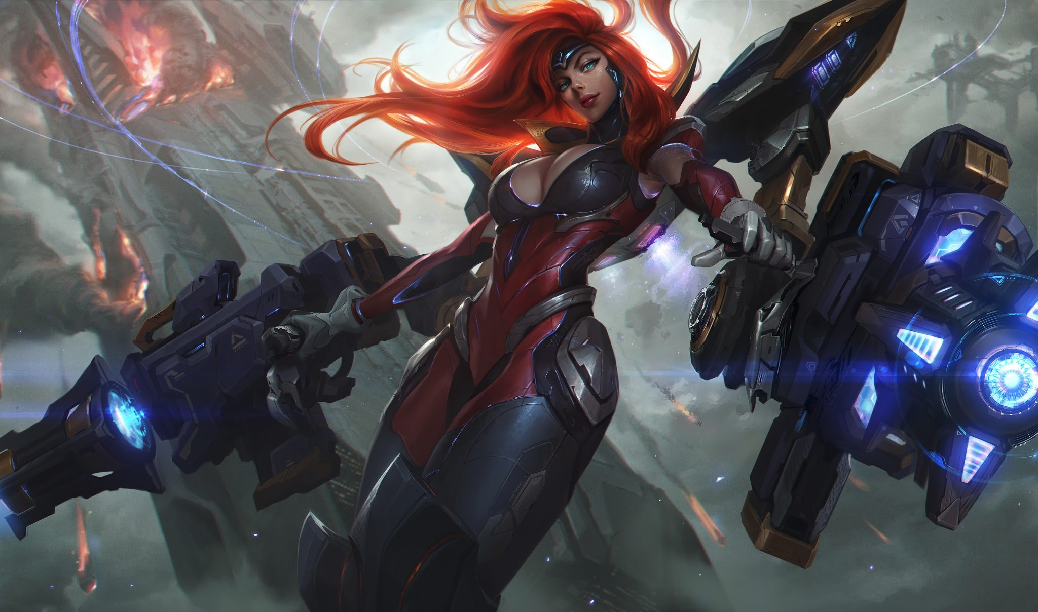 lol厄运小姐武装战姬t2皮肤所有造型一览,可变换四种不同造型!