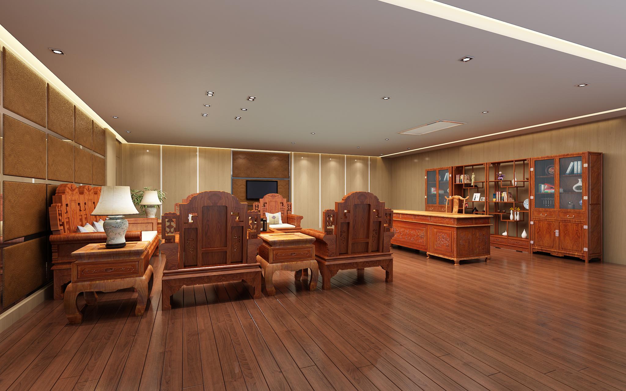 正文  现在越来越多的企业用上了红木的办公家具,也开始注重装饰和