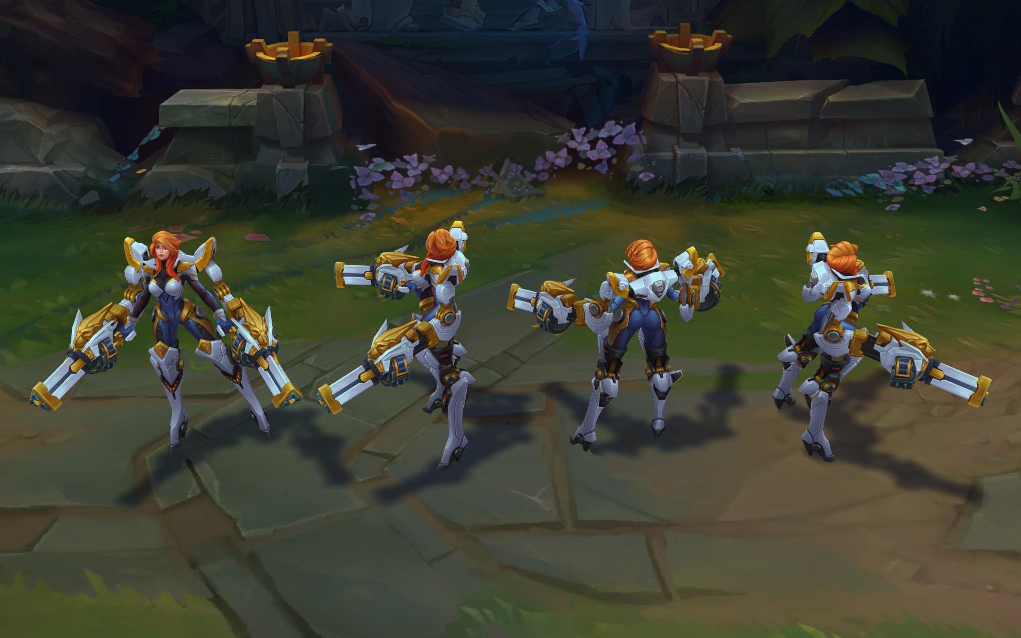 lol厄运小姐武装战姬t2皮肤所有造型一览,可变换四种不同造型!