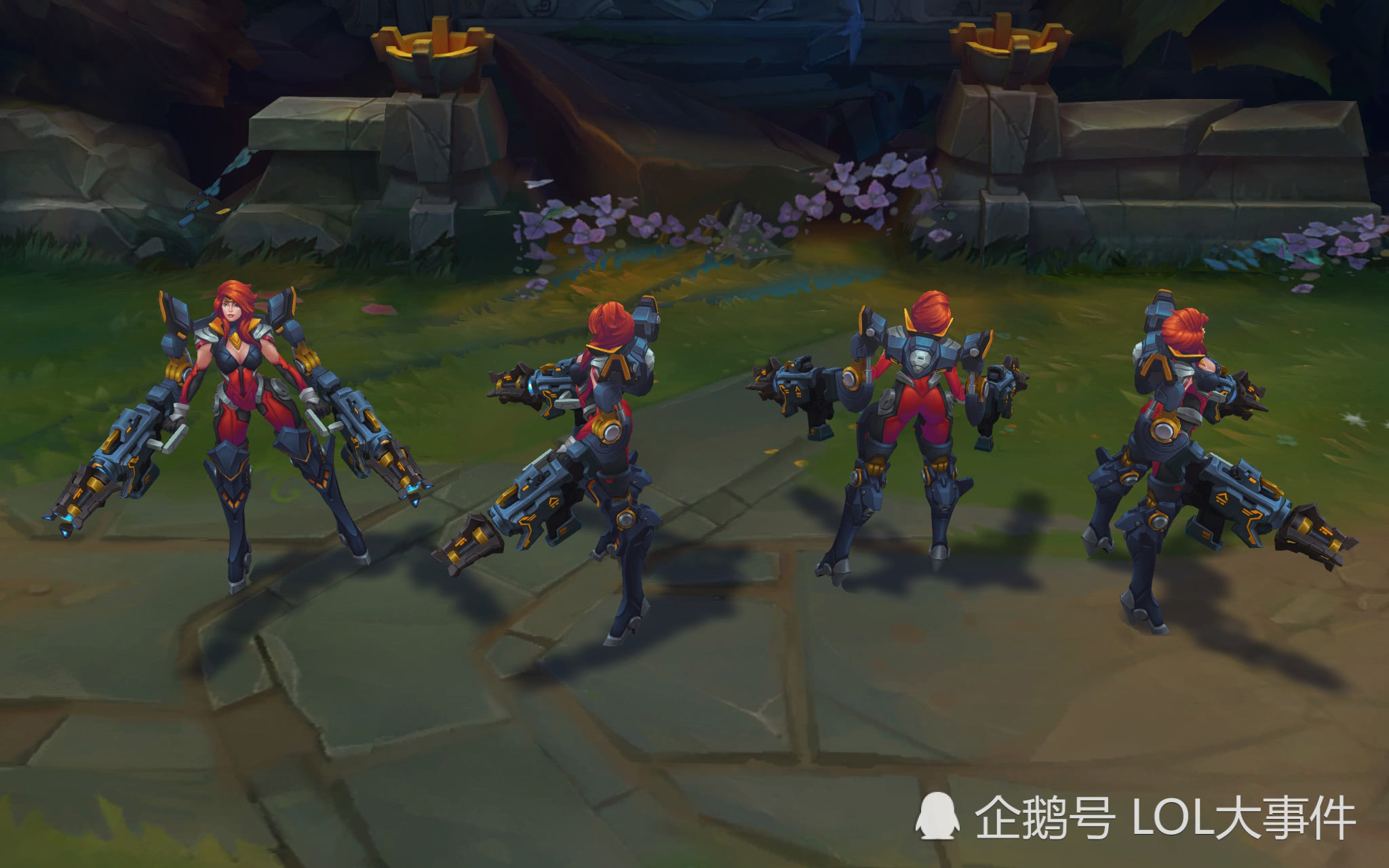 lol厄运小姐武装战姬t2皮肤所有造型一览,可变换四种不同造型!