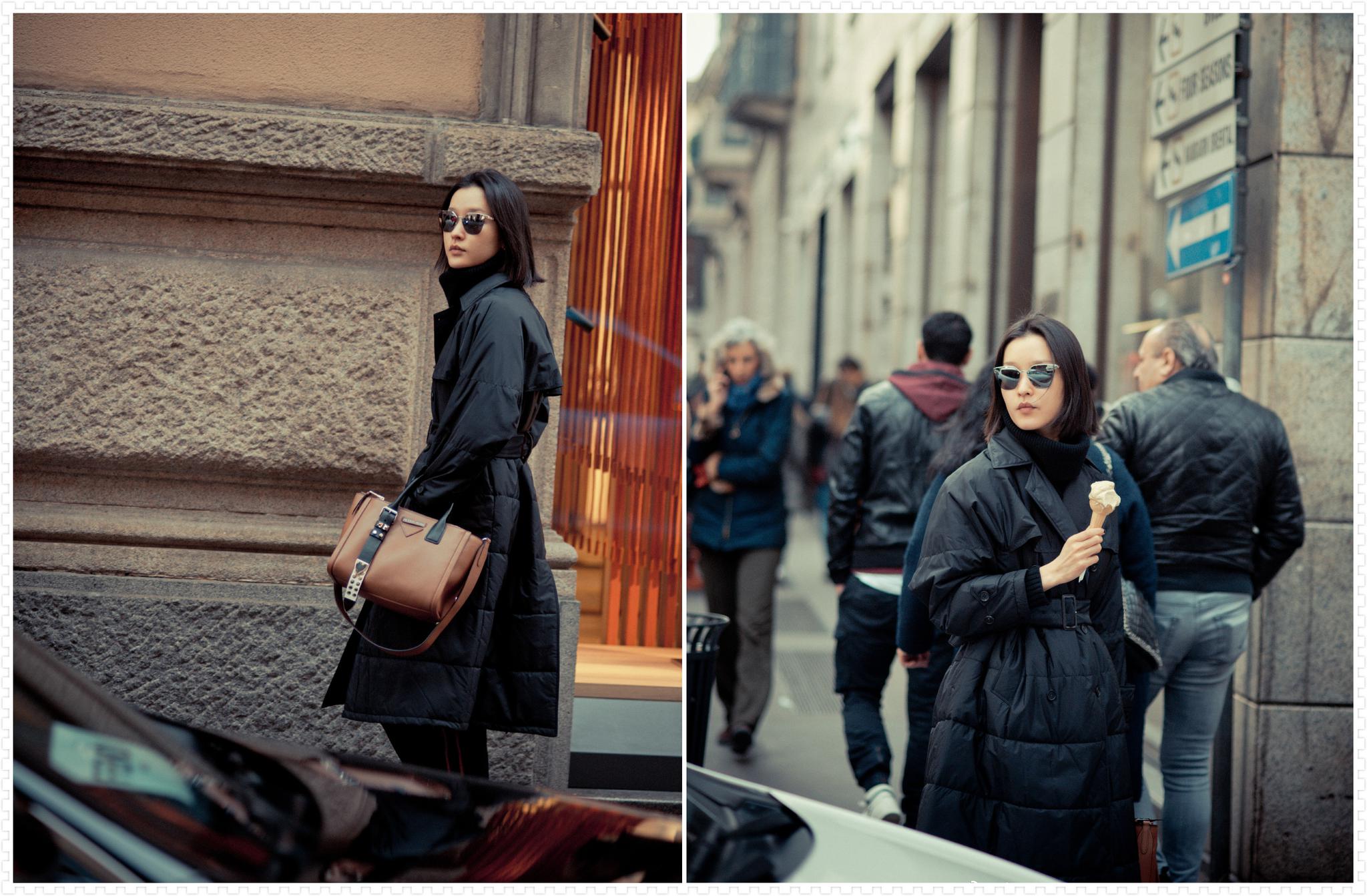 杜鹃出席米兰时装周,羽绒服风衣酷帅有型,网友:这才是女神