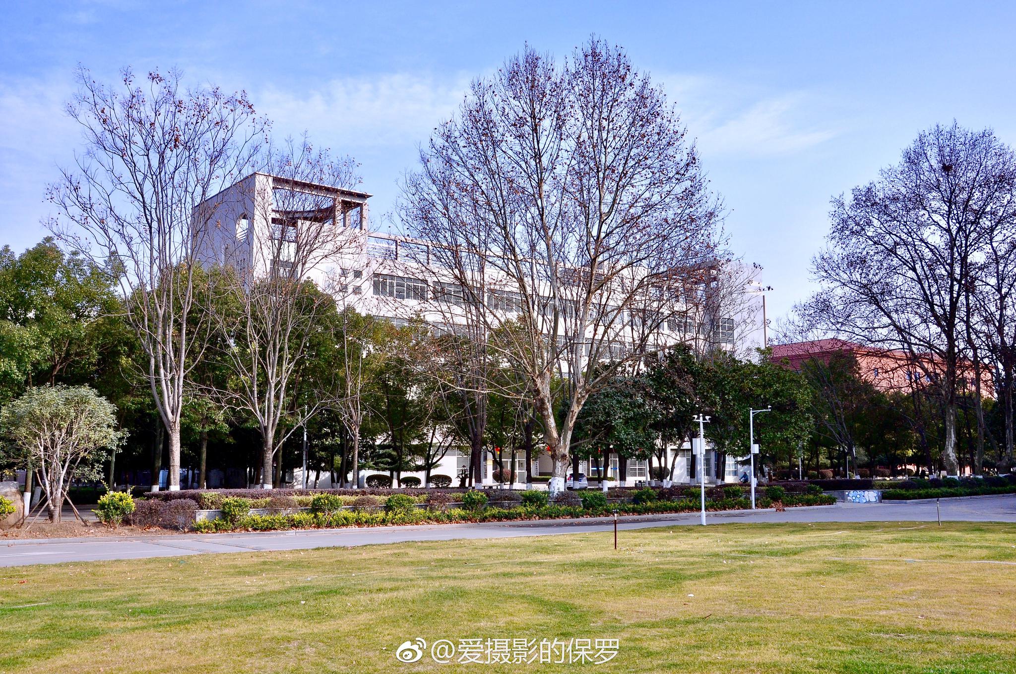 如此美丽的蓝天如此安静的校园