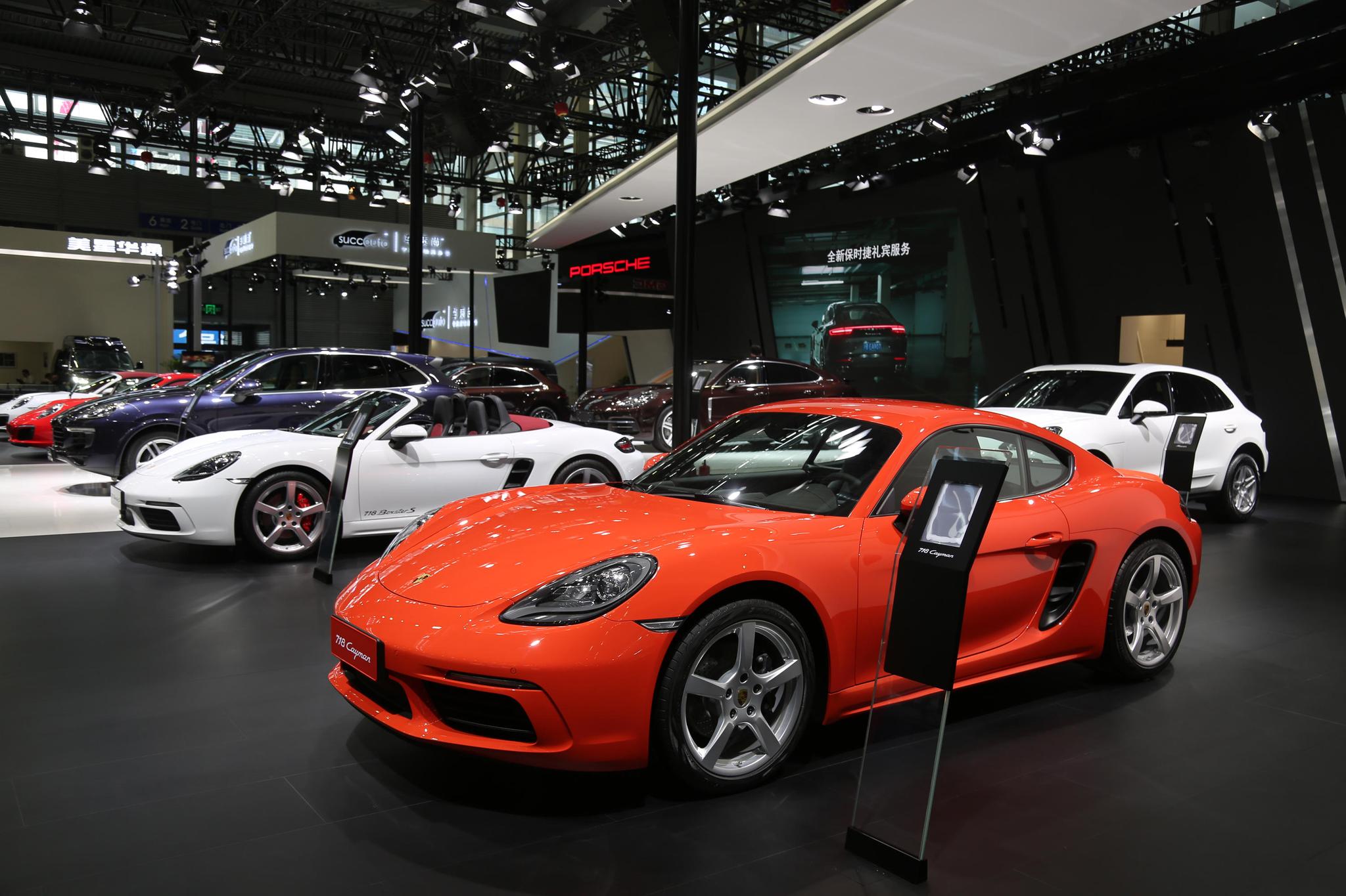 保时捷718 cayman,60万级别硬顶跑车,车展实拍!