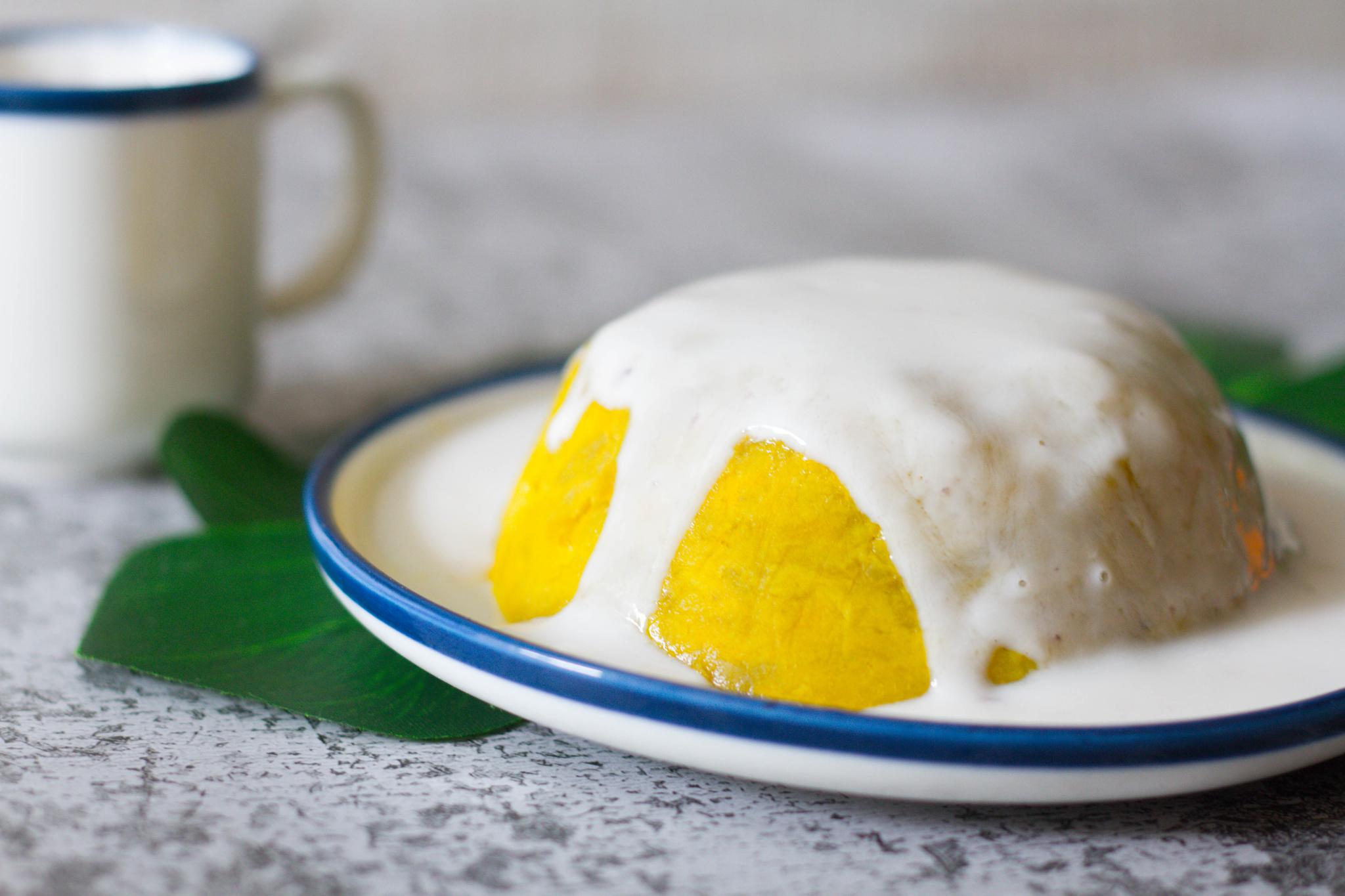 酸奶番薯泥绵绵软软的口感,酸奶的味道融合薯泥味道棒极了