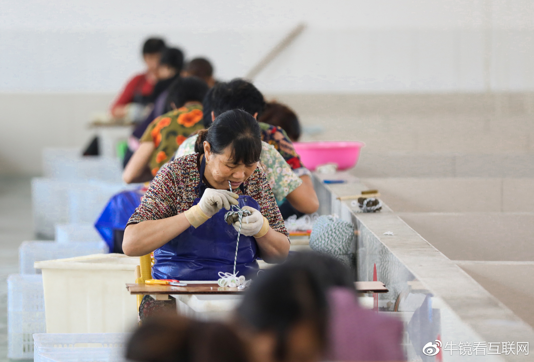 组装情趣用品,绑螃蟹,腌制火腿 摄影师记录流水线上的女性