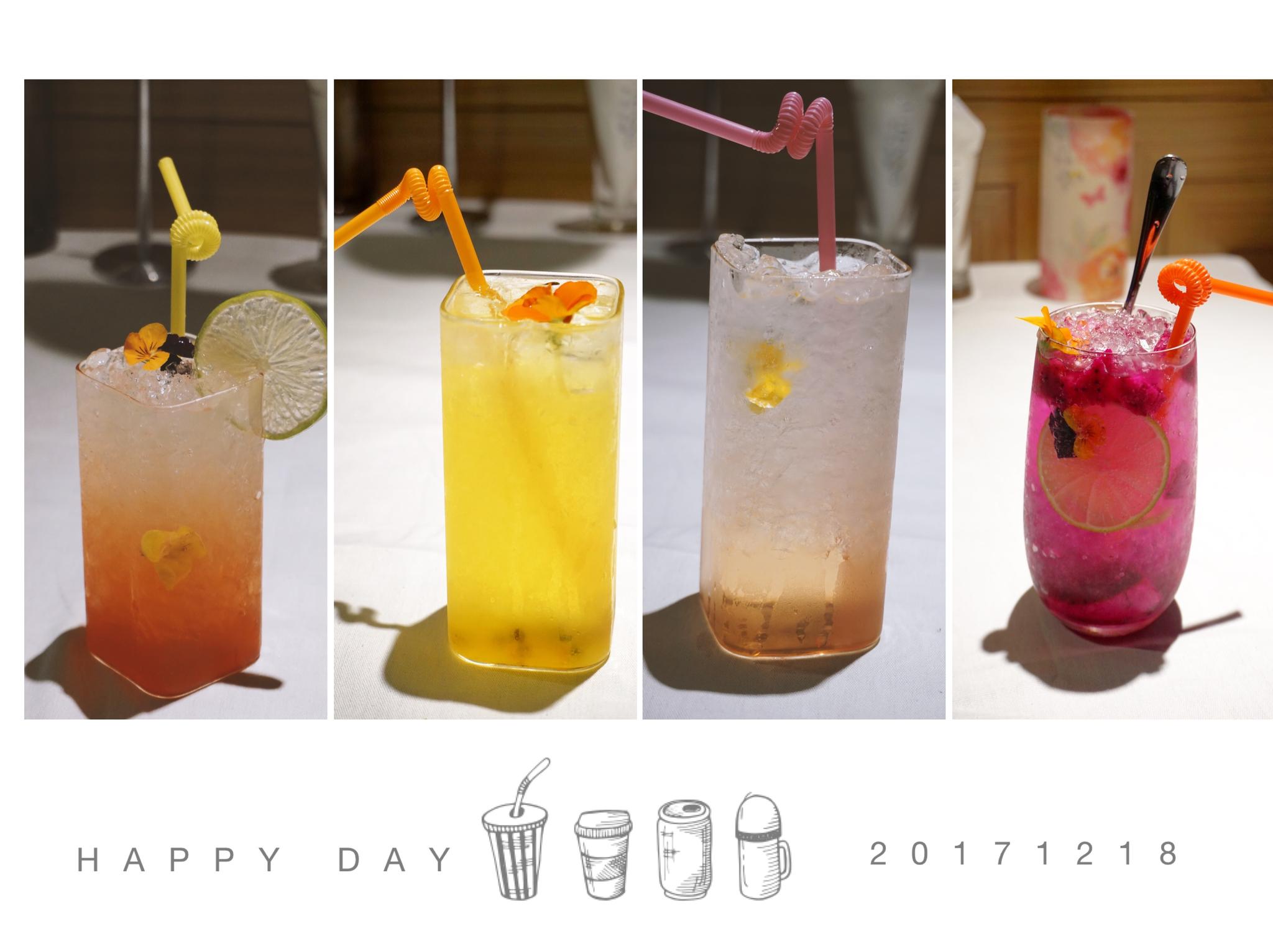 当然,众多西式餐点中,少不了五彩缤纷的饮品!