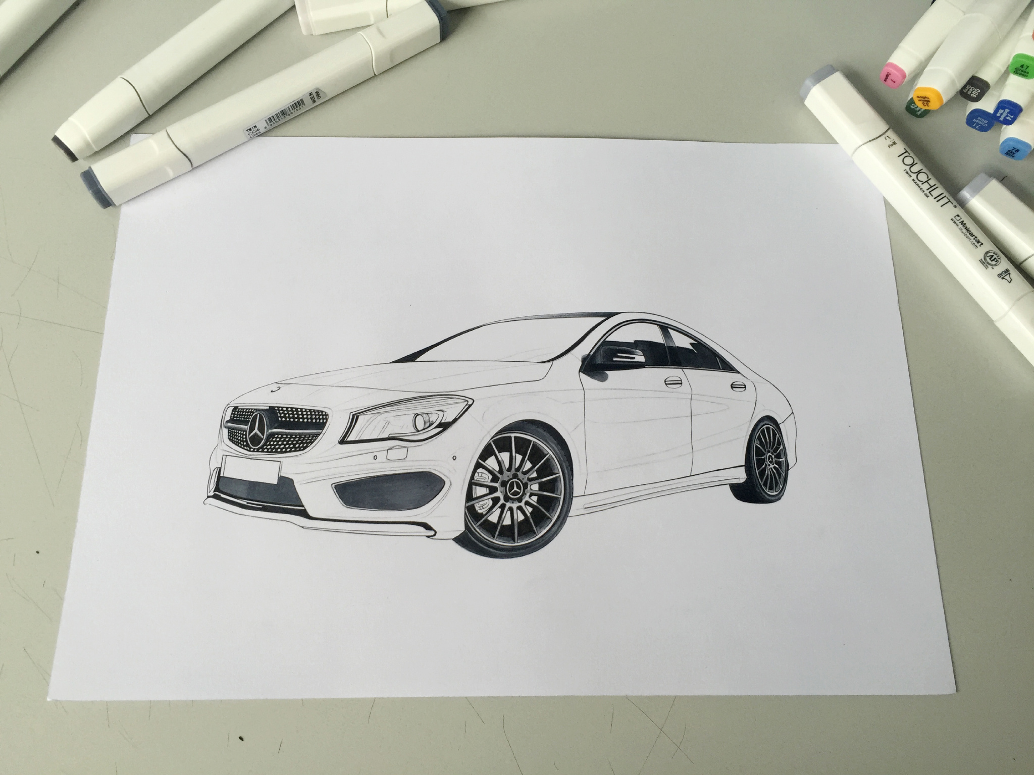 手绘奔驰cla · 叛逆小子