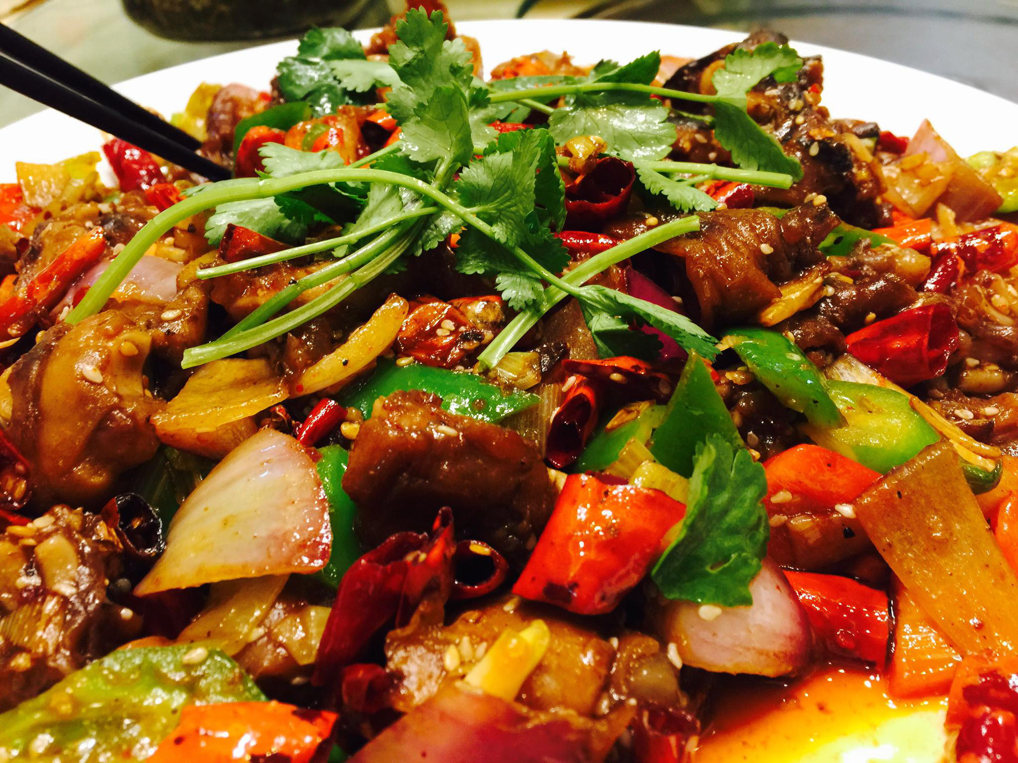 春节在宁夏吃到的特色菜:暧锅 酸菜肚丝