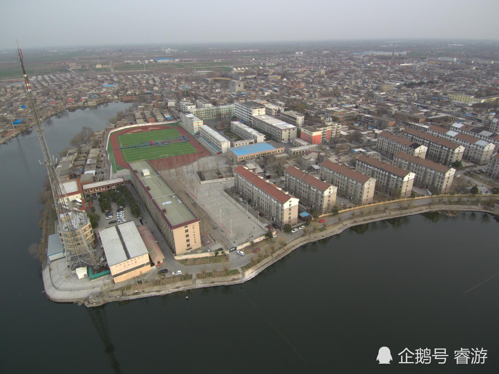 航拍卫辉华新纱厂房屋低矮破败当日繁华已不在