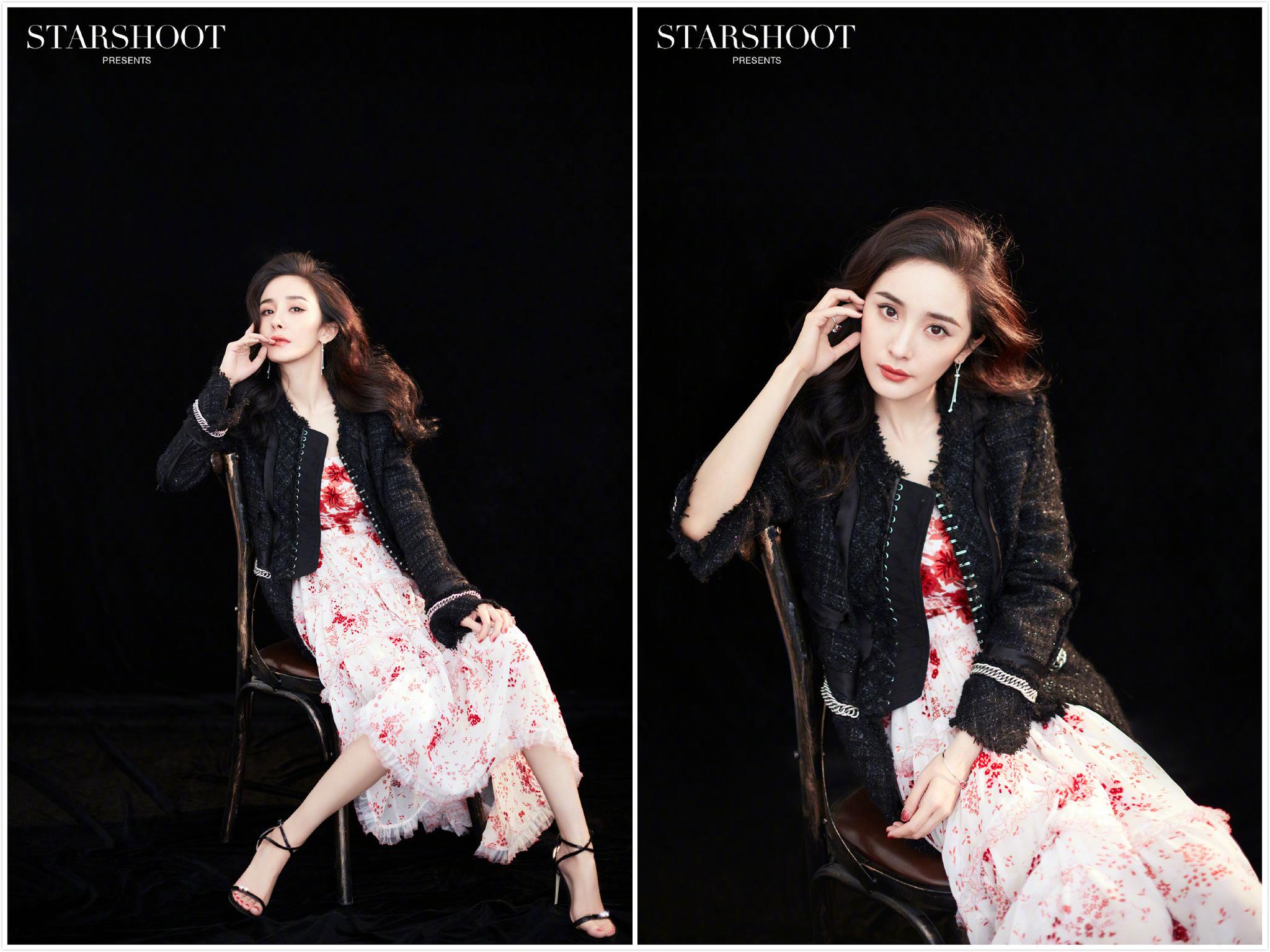 杨幂与angelababy仅相差3岁,同穿白色毛衣,哪个辣妈更少女?