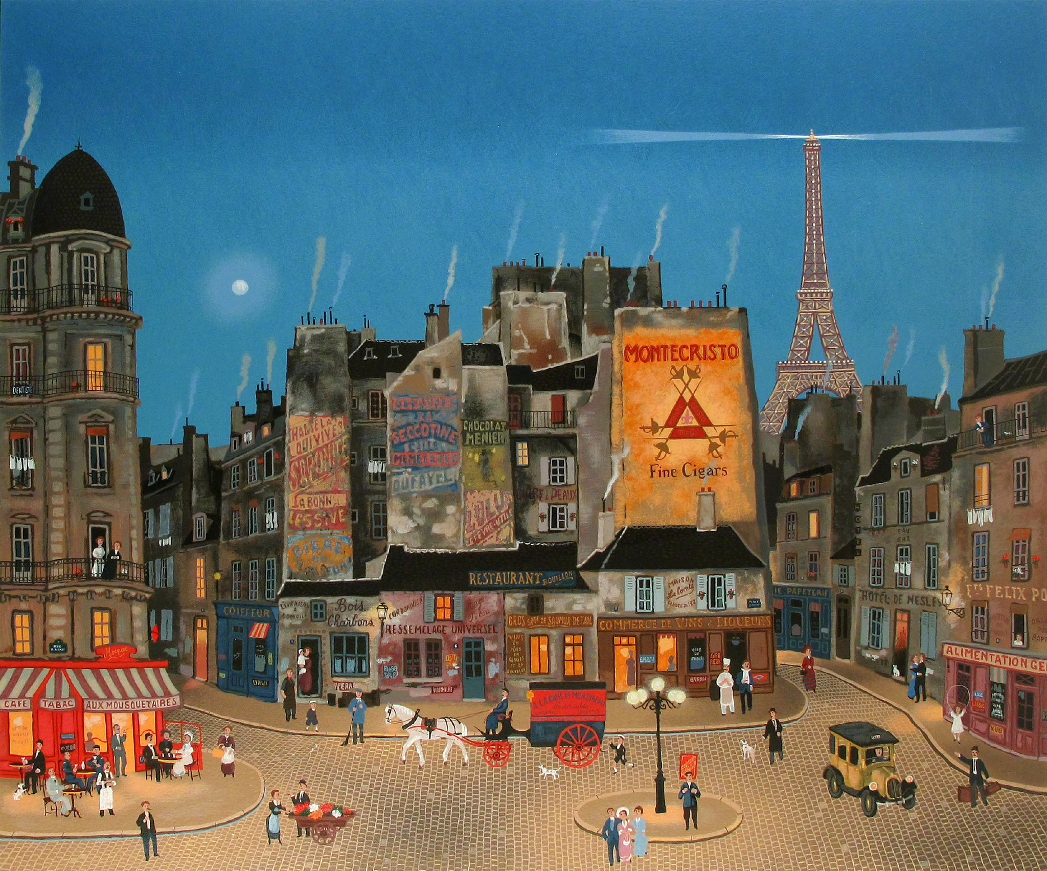 纯真画风的印象巴黎(丙烯颜料作画) | by michel delacroix( 1933