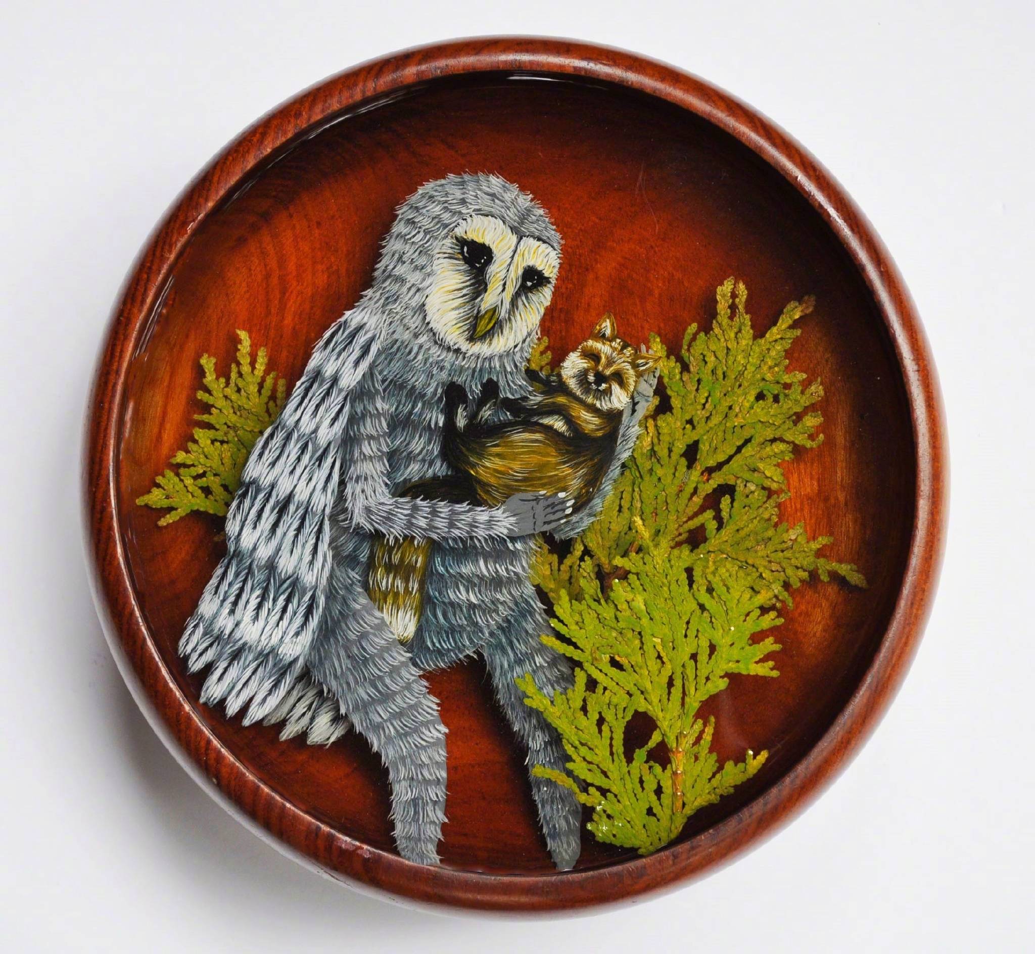 加拿大艺术家 drew mosley 利用木材,树脂等材料创作的立体画作_新浪