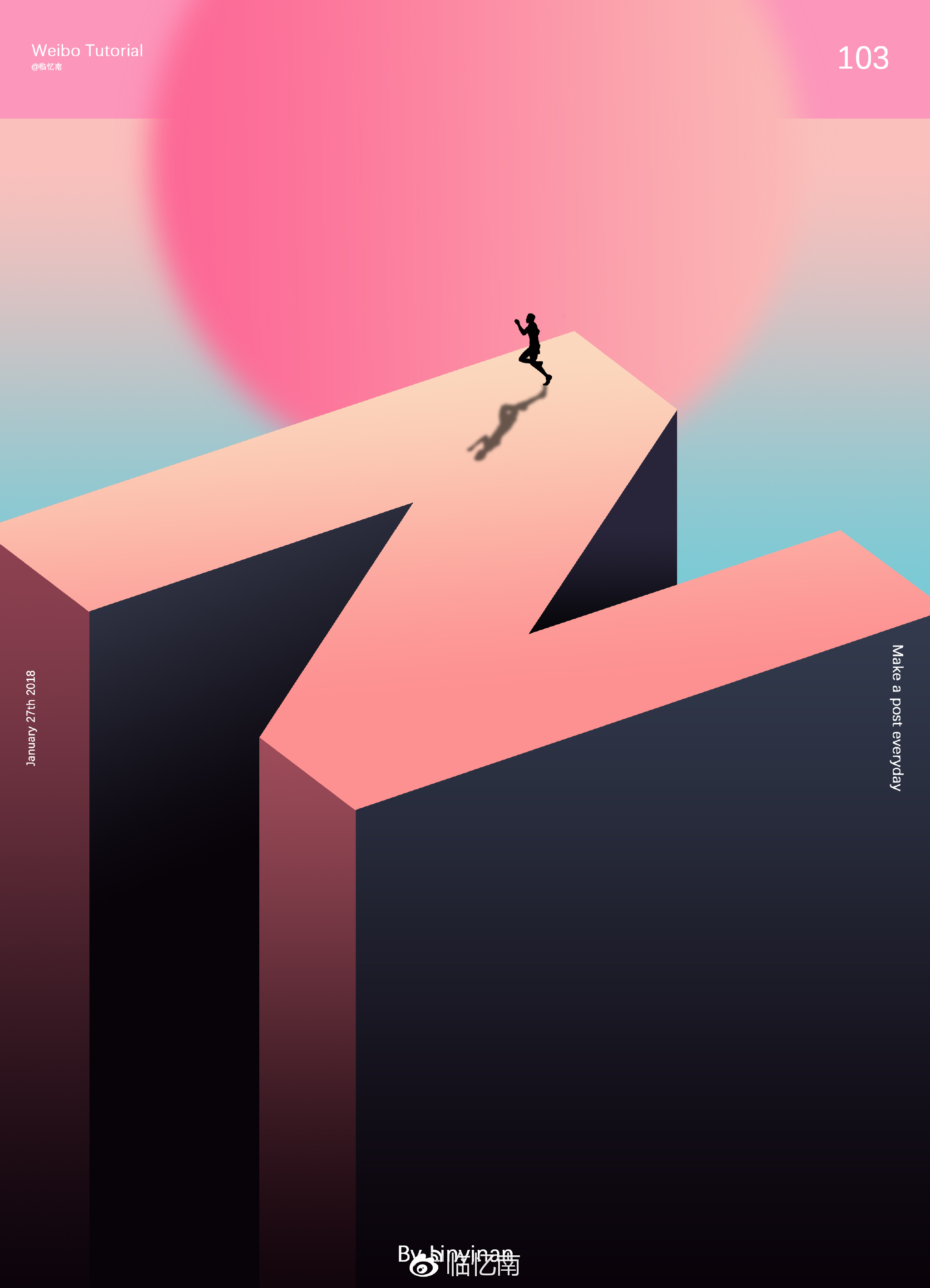 简单粗暴原来magdiellopez风格渐变海报是这样用photoshop设计的