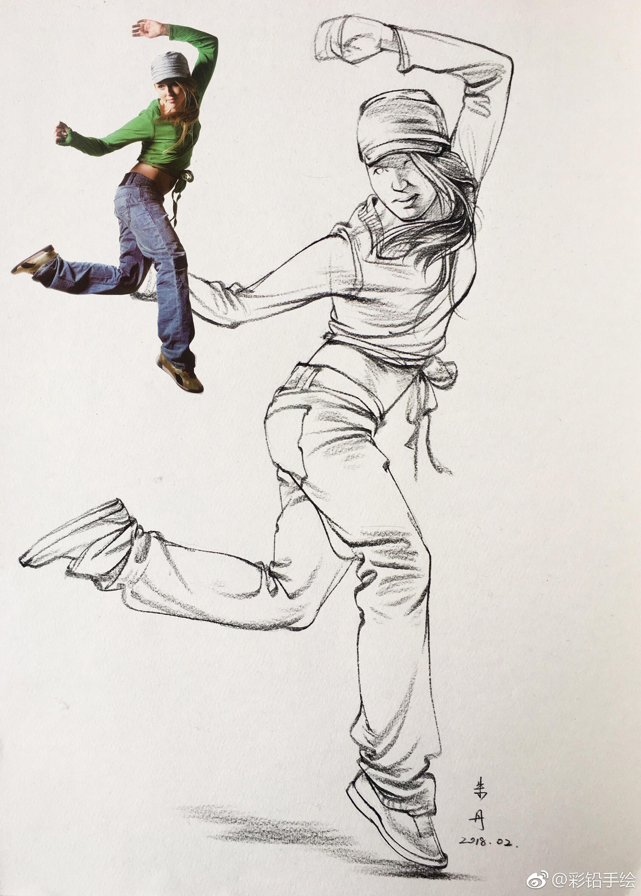 快写大动态 系列二 作者( )|速写|朱丹|动态_新浪新闻