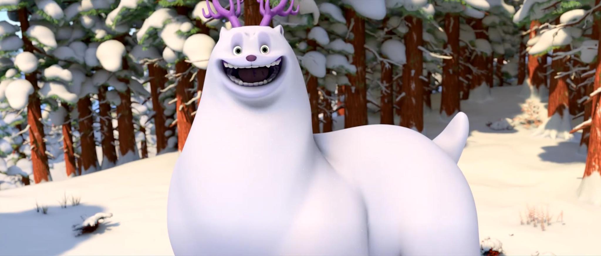 可爱的团子是白熊山的神灵,白白的大雪球看起来非常好看,不过团子并没