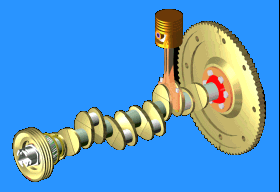 曲柄连杆机构的组成曲柄连杆机构由连杆活塞组,曲轴飞轮组,汽缸缸体