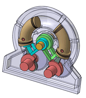 圆形发动机,像是人的心脏,一开一合见把能量传输到它需要的地方!