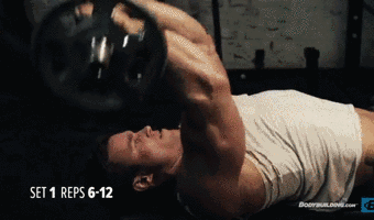 这个动作有效刺激胸大肌、三头肌。