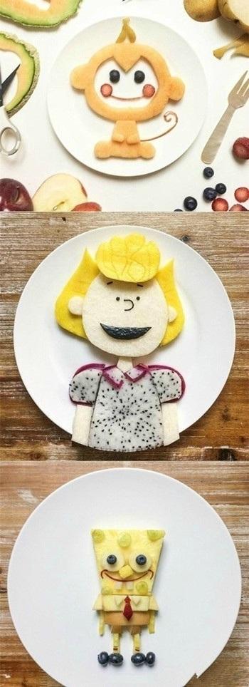 制作各种造型生动,形态各异的"水果工艺"作品